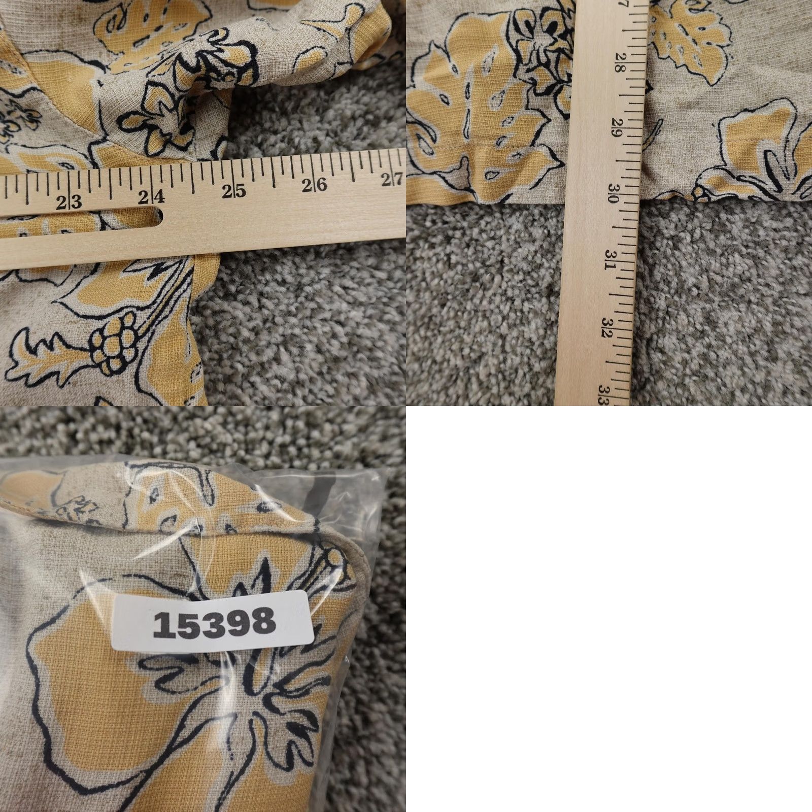 Vintage VINTAGE Tehama Shirt Mens XL Beige Yellow Silk Floral Hibiscus Hawaiian Camp Loop Collar Size US XL / EU 56 / 4 - 8 Thumbnail