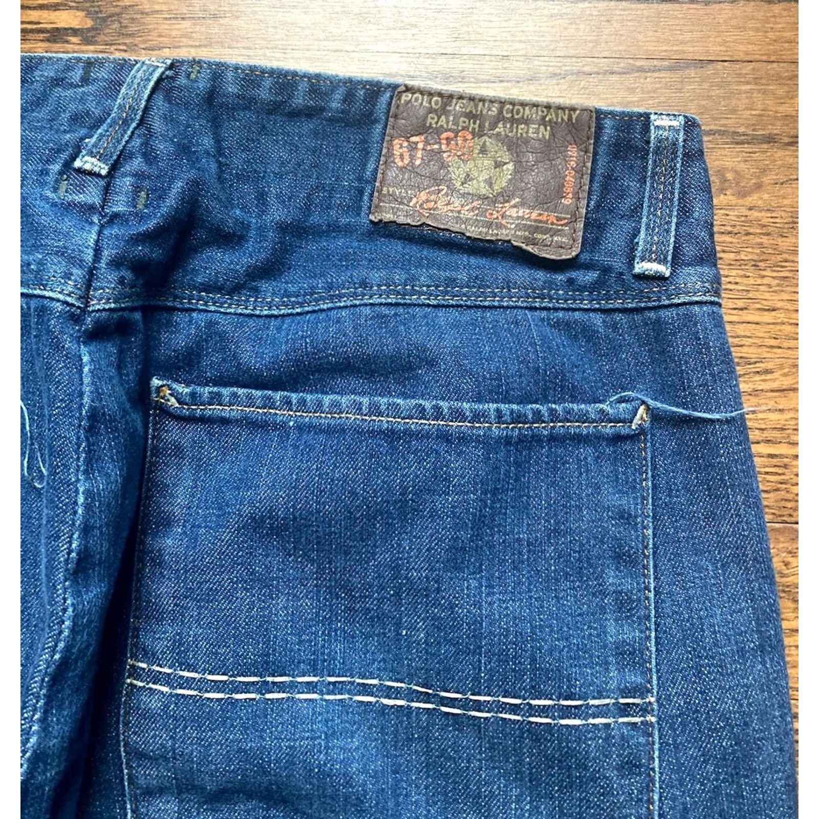 Polo Ralph Lauren VINTAGE Polo Ralph Lauren Jeans Carpenter Mens 34x30 Blue 90s Straight Skater Bindings Y2K Size US S / EU 44-46 / 1 - 4 Thumbnail