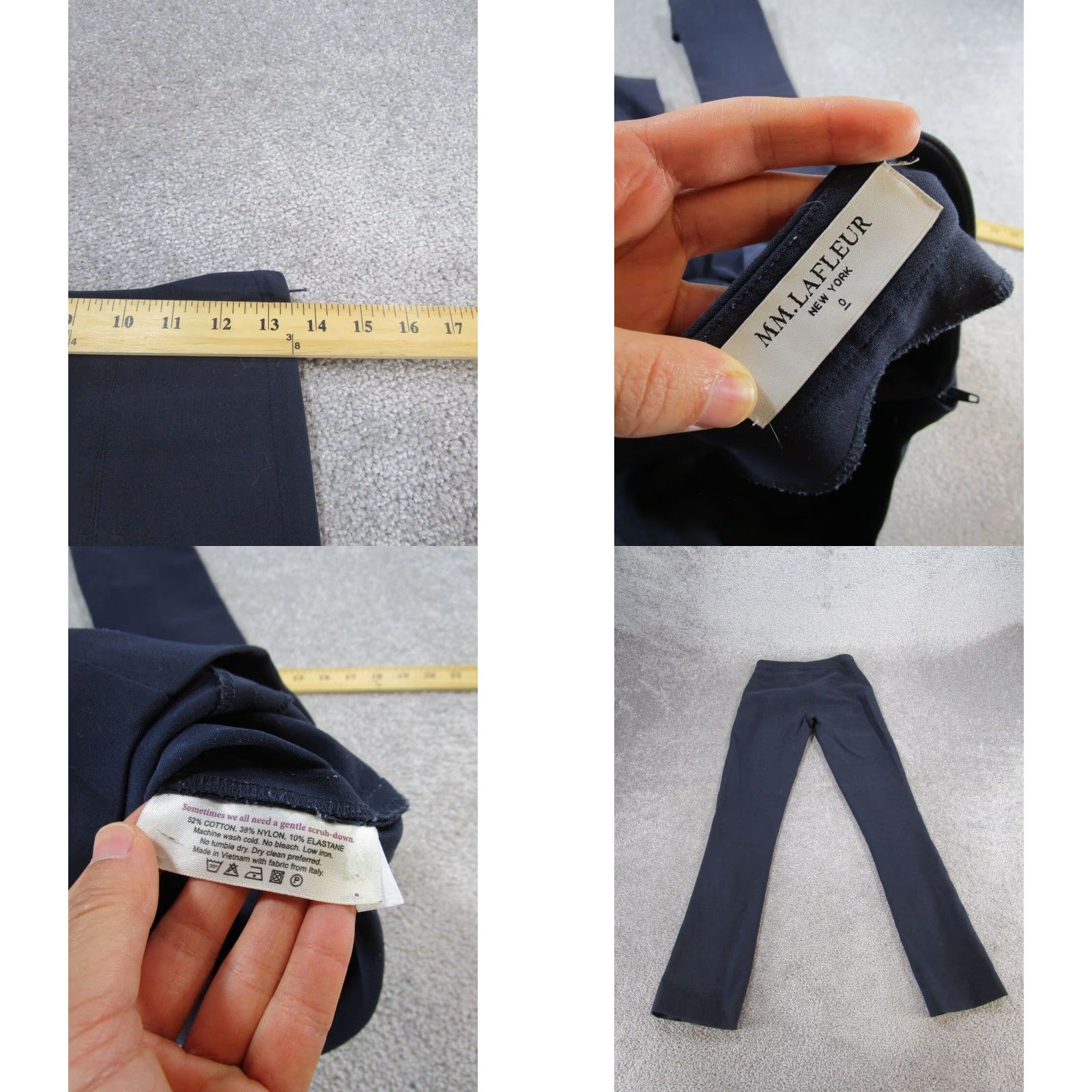 M.M.LaFleur M.M.Lafleur Womens Skinny Pants 0 Navy Blue Cotton Nylon Size 25" / US 0 / IT 36 - 8 Thumbnail