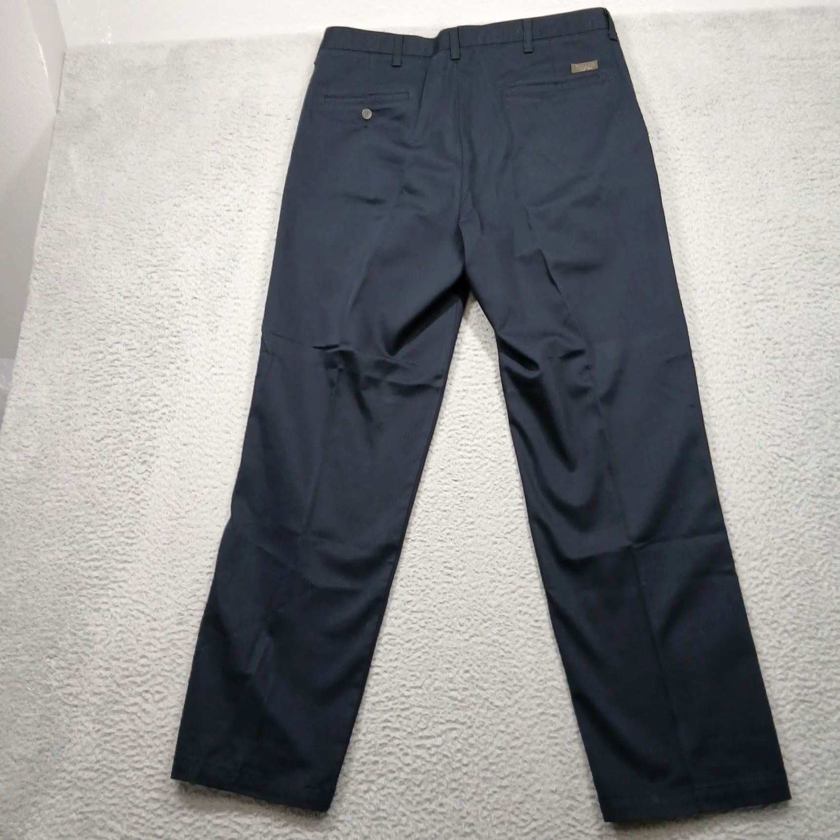 Lee Lee Workwear Pants Mens 36x32 Navy 100% Cotton Pleated Front Dress Pants Vintage No Size US 38 / EU 54 - 3 Thumbnail