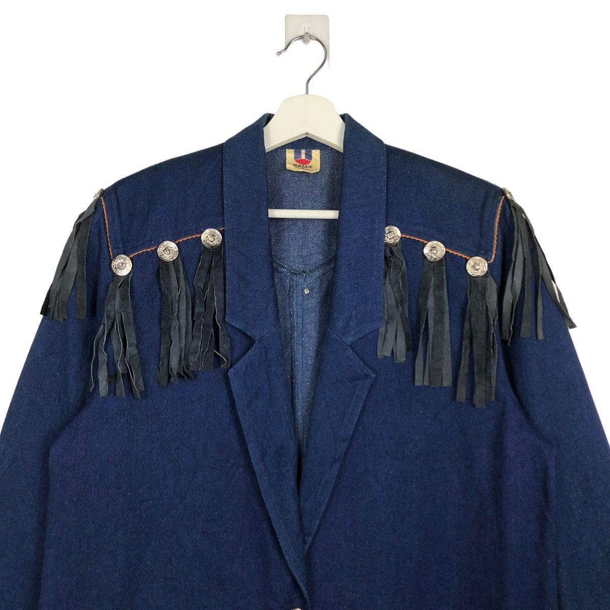 Bally VINTAGE BALLY U COLLECTION DENIM WESTERN JACKET MADE IN ITLY Size US L / EU 52-54 / 3 - 3 Thumbnail