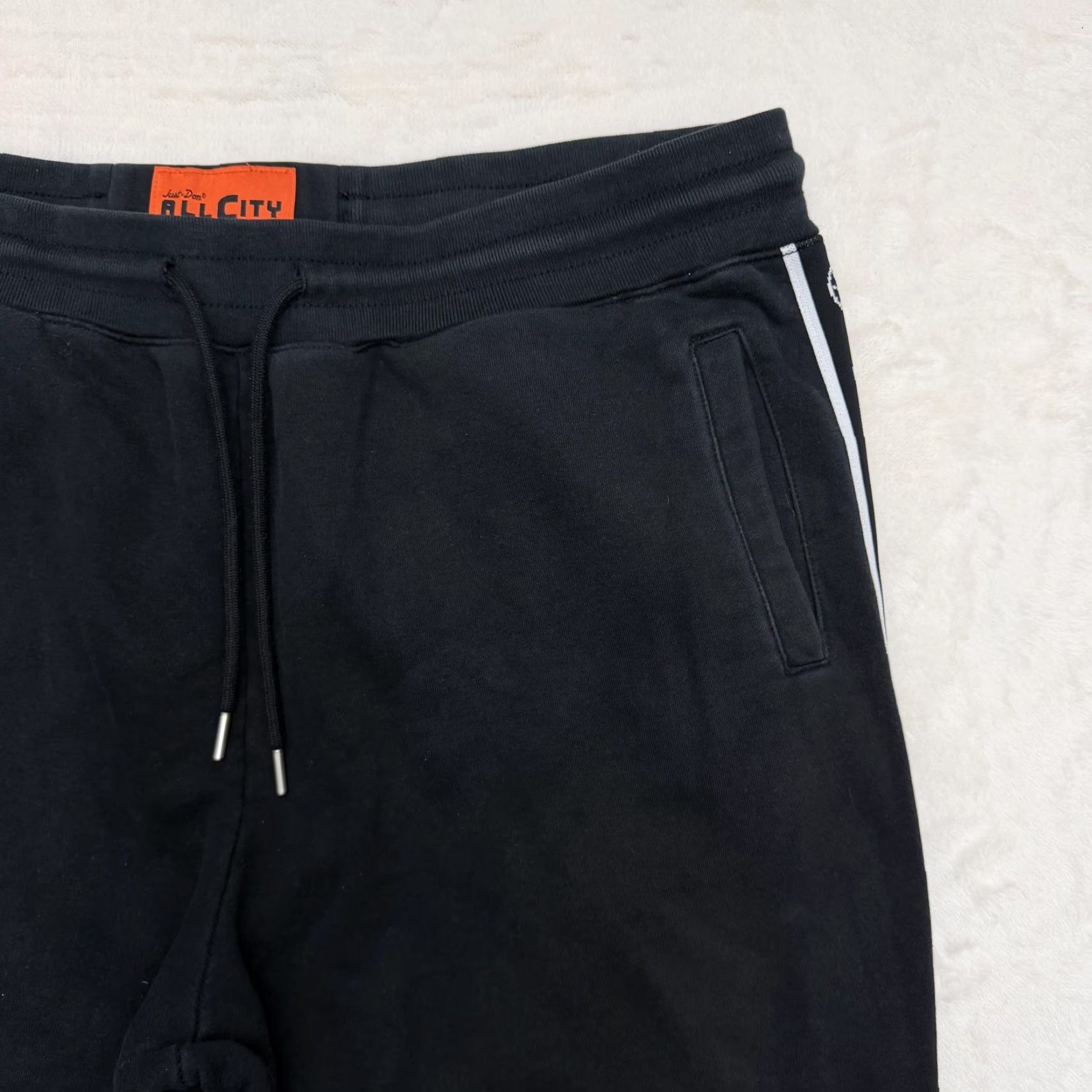 Just Don Just Don All City Sweatpants Jogger Mens XXL Black Track Pants Side Stripe Size US 39 - 2 Thumbnail
