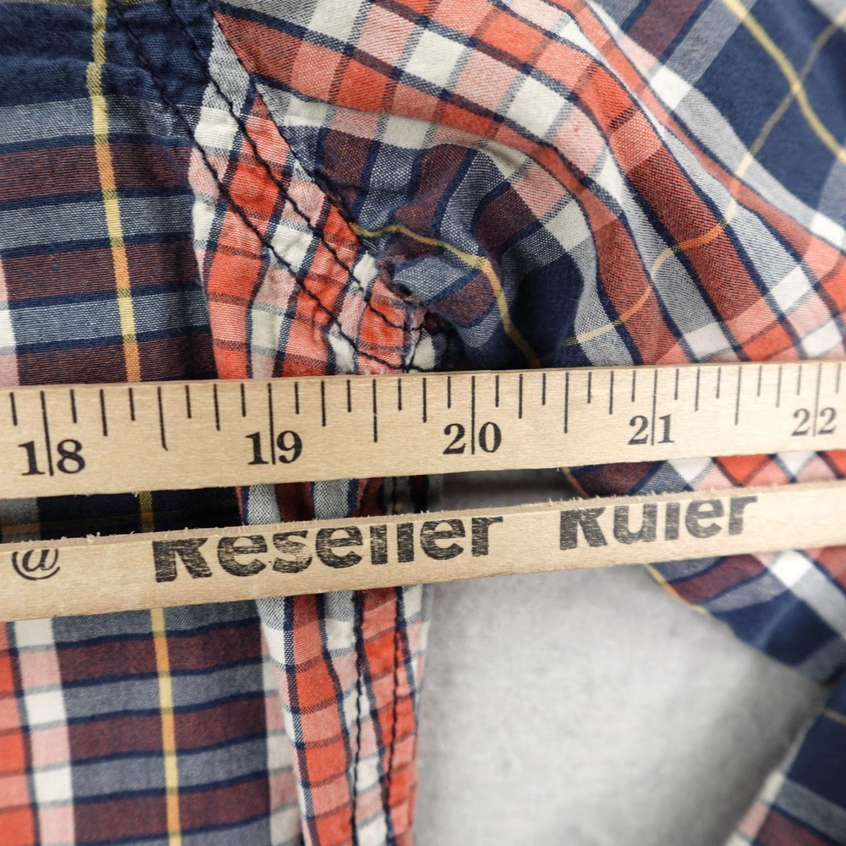 True Religion True Religion Shirt Adult Medium Orange Plaid Pearl Snap Western Cowboy Button-Up Mens Size US M / EU 48-50 / 2 - 7 Thumbnail