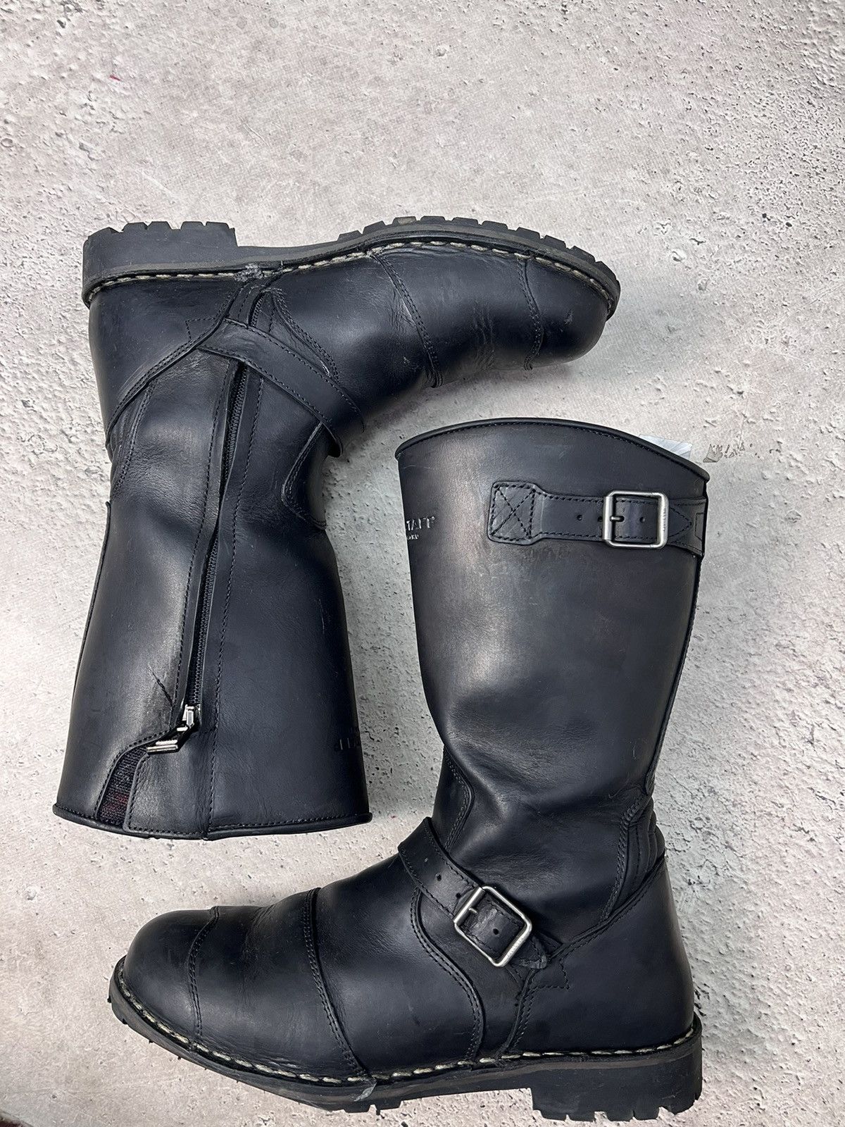 BELSTAFF Size 7 Black Leather FULHAM MOTO Biker Boots RESOLVE MOTORCYCLE BOOTS – Belstaff.com main image 2