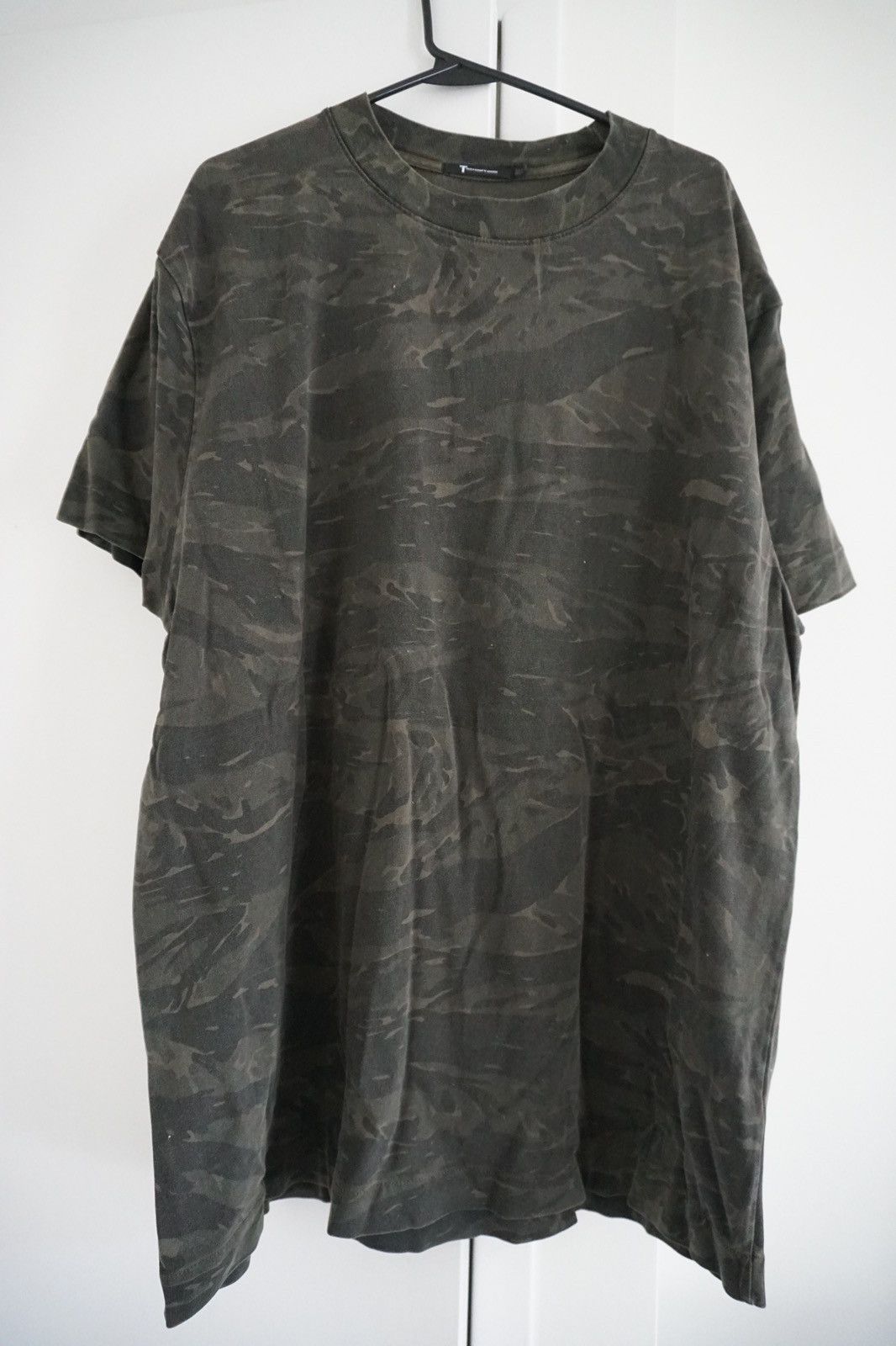 image of Alexander Wang Camo T in Black/Green Camo, Men's (Size XL)