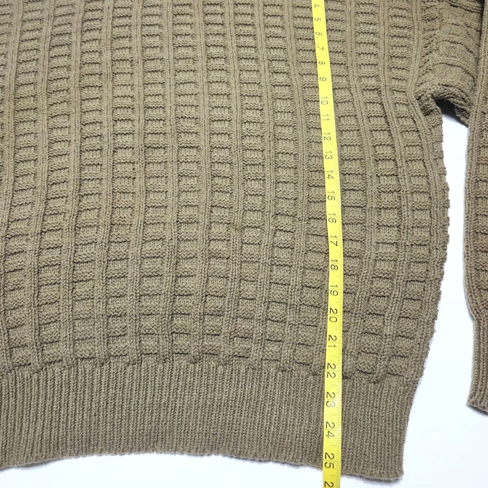 Olive VINTAGE United States Sweaters Pullover Knit Olive Green Men's Size L 90s USA Retro Size US L / EU 52-54 / 3 - 3 Thumbnail