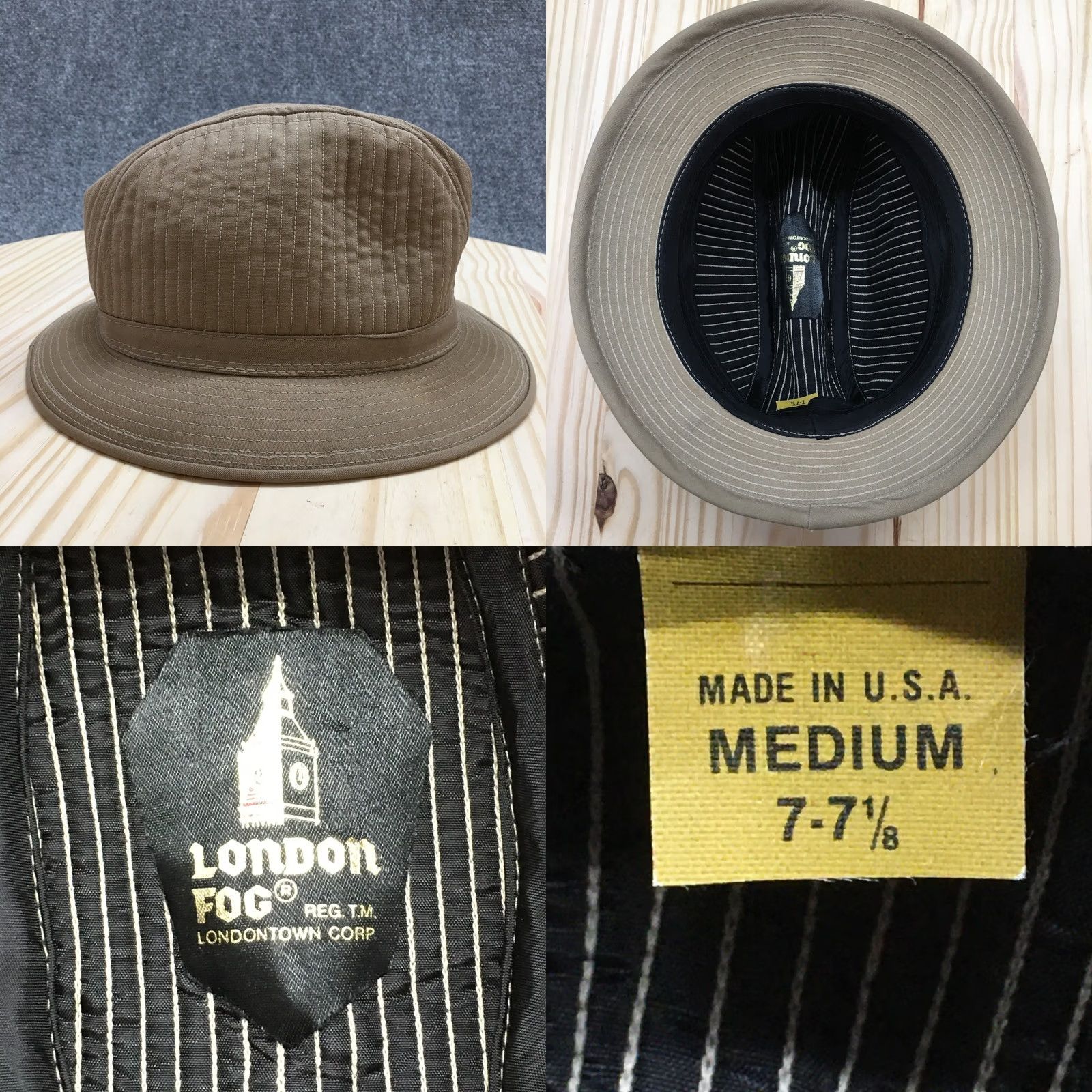 London Fog VINTAGE London Fog Fedora Hat Unisex Brown Medium Rain Size ONE SIZE - 8 Thumbnail