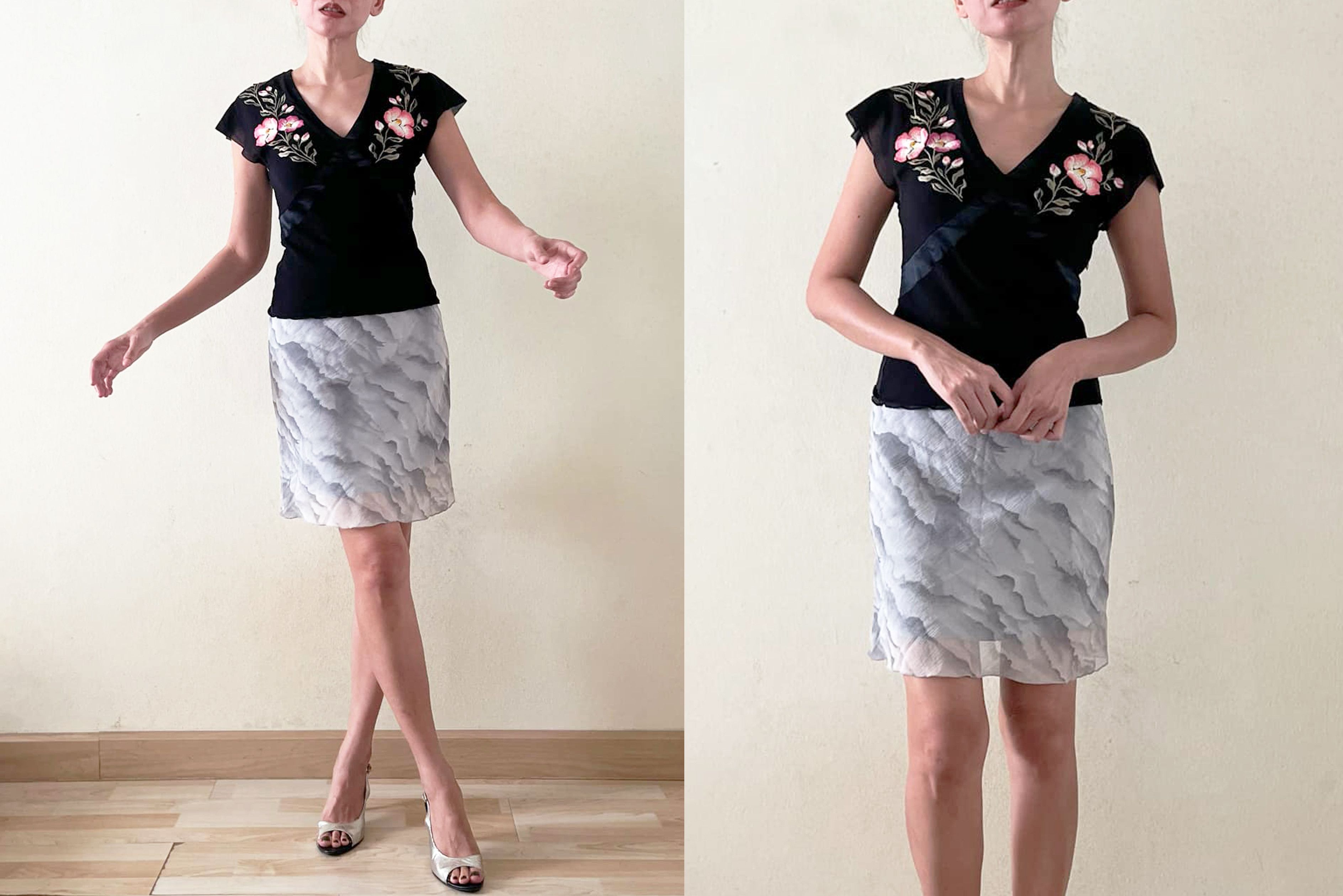 Vivienne Tam Vivienne Tam Black Nylon Mesh top, embroidery flowers Size XS / US 0-2 / IT 36-38 - 9 Thumbnail