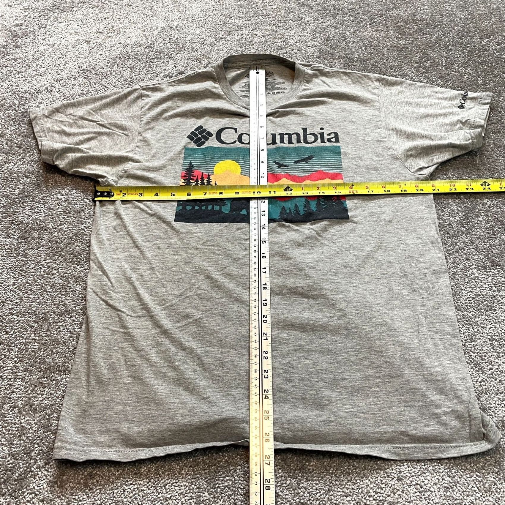 Vintage Columbia Shirt Mens Large Gray Short Sleeve Casual Logo Graphic Adult Size US L / EU 52-54 / 3 - 4 Thumbnail