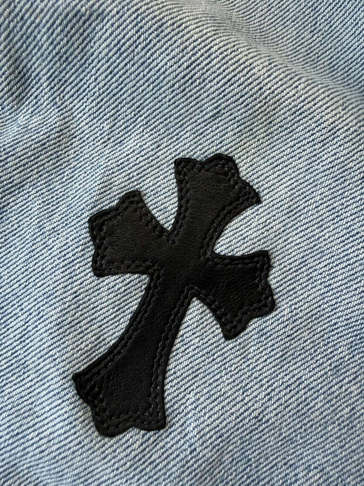 Chrome Hearts CHROME HEARTS CELEBRITY WEEKND 13 LEATHER CROSS LEVIS JEANS Size US 33 - 12 Thumbnail