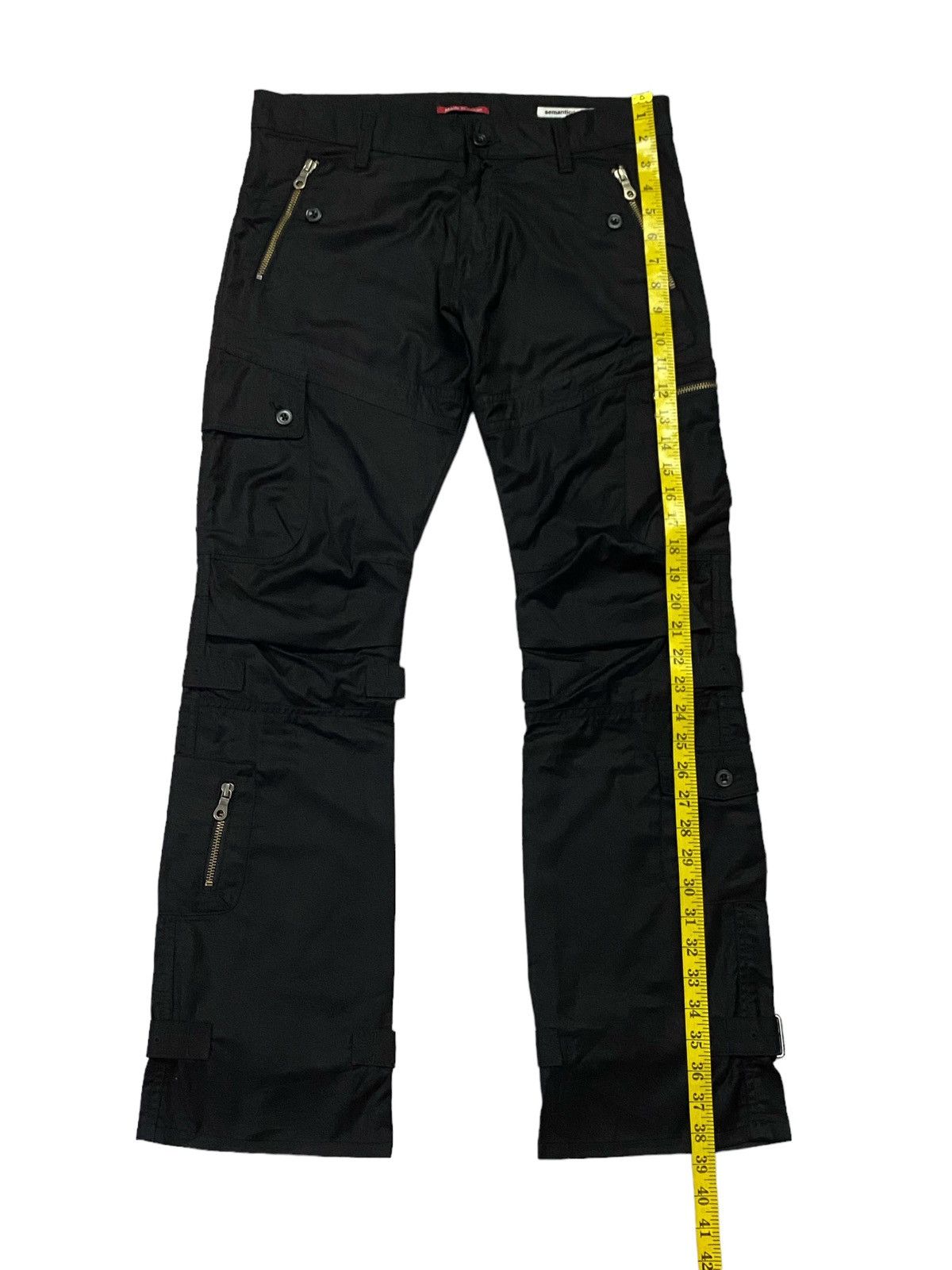 If Six Was Nine × Japanese Brand × semanticdesign Rare🔥Semantic Design Shiny MultiPocket Bondage Pants Size US 31 - 7 Thumbnail