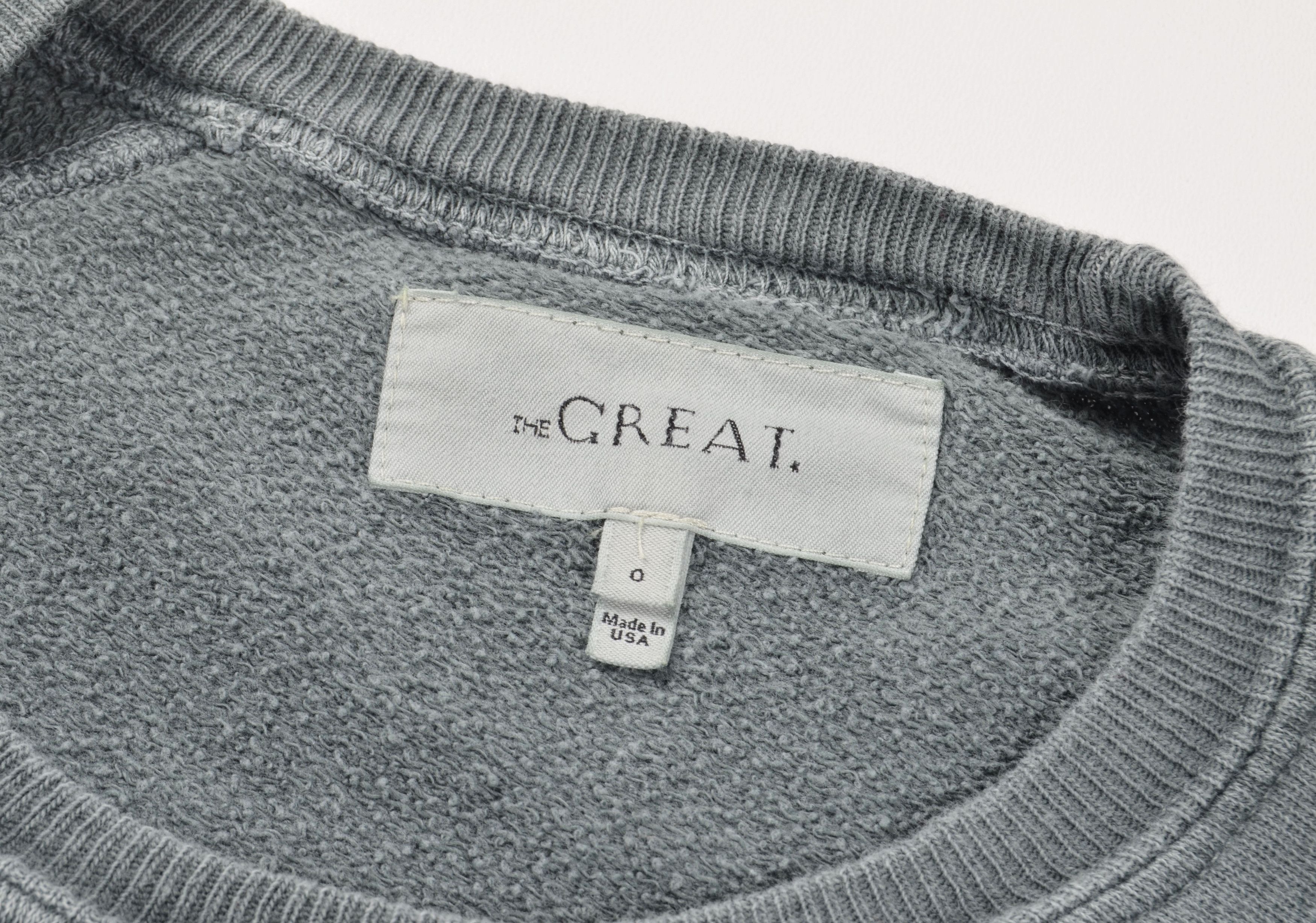 THE GREAT The Great Stonewashed Oversized Crew Neck Sweatshirt Size XS / US 0-2 / IT 36-38 - 7 Thumbnail