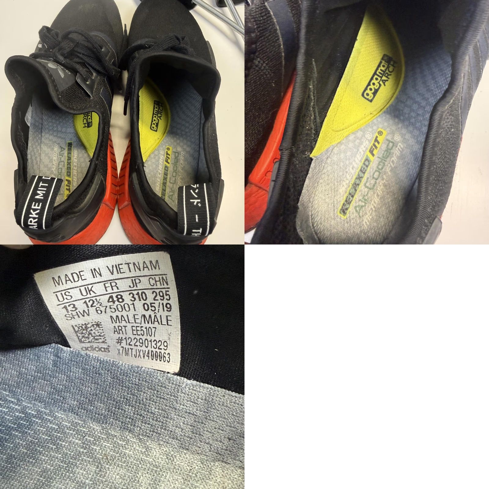 Adidas Adidas Originals NMD R1 Men Runner EE5107 Core Black Solar Red Japan Rare 13 Black Mens Sneakers Size US 13 / EU 46 - 8 Thumbnail