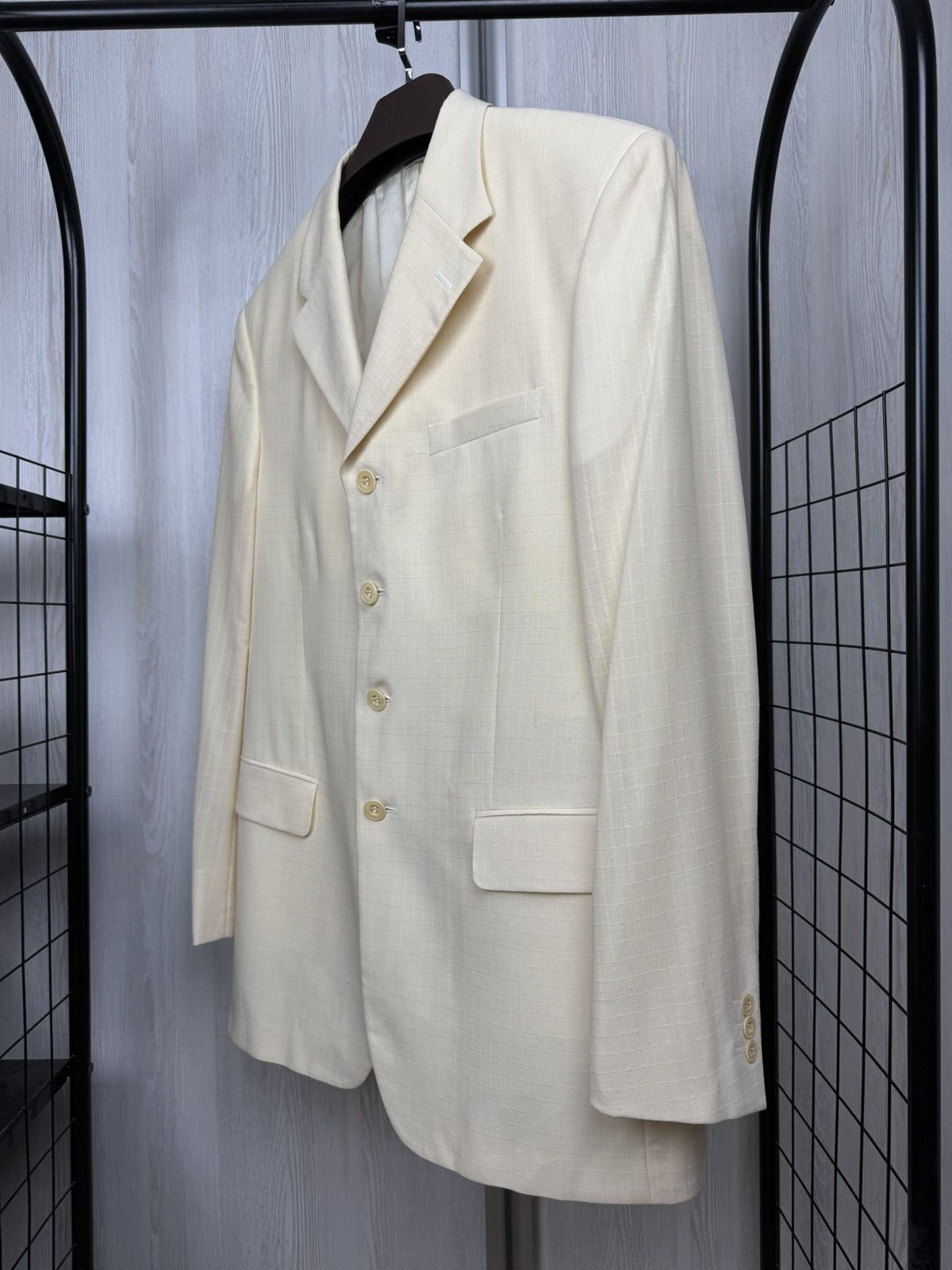 Versace Versus Versace yellow wool 4 buttons made in Italy blazer Size 42R - 7 Thumbnail