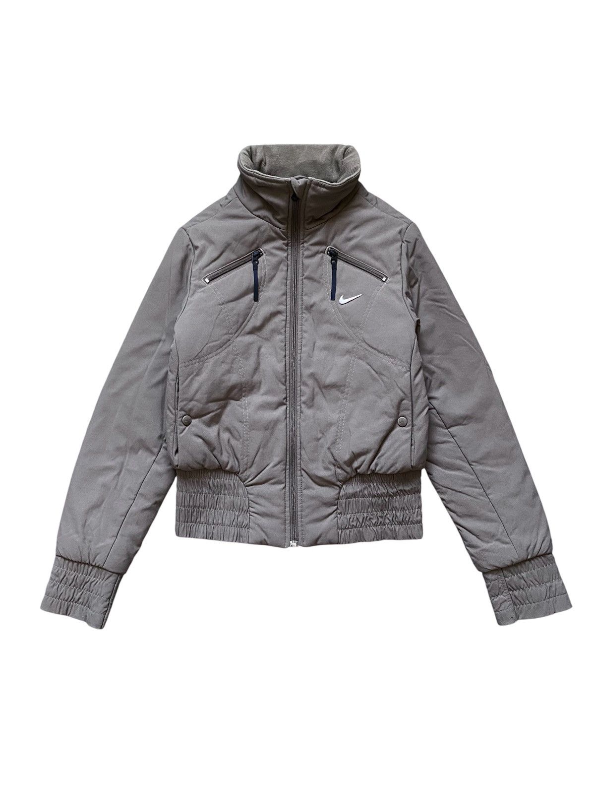 Nike Ws Y2K Vintage Nike Gray Light Zip Utility Jacket Streetwear Size M / US 6-8 / IT 42-44 - 1 Thumbnail