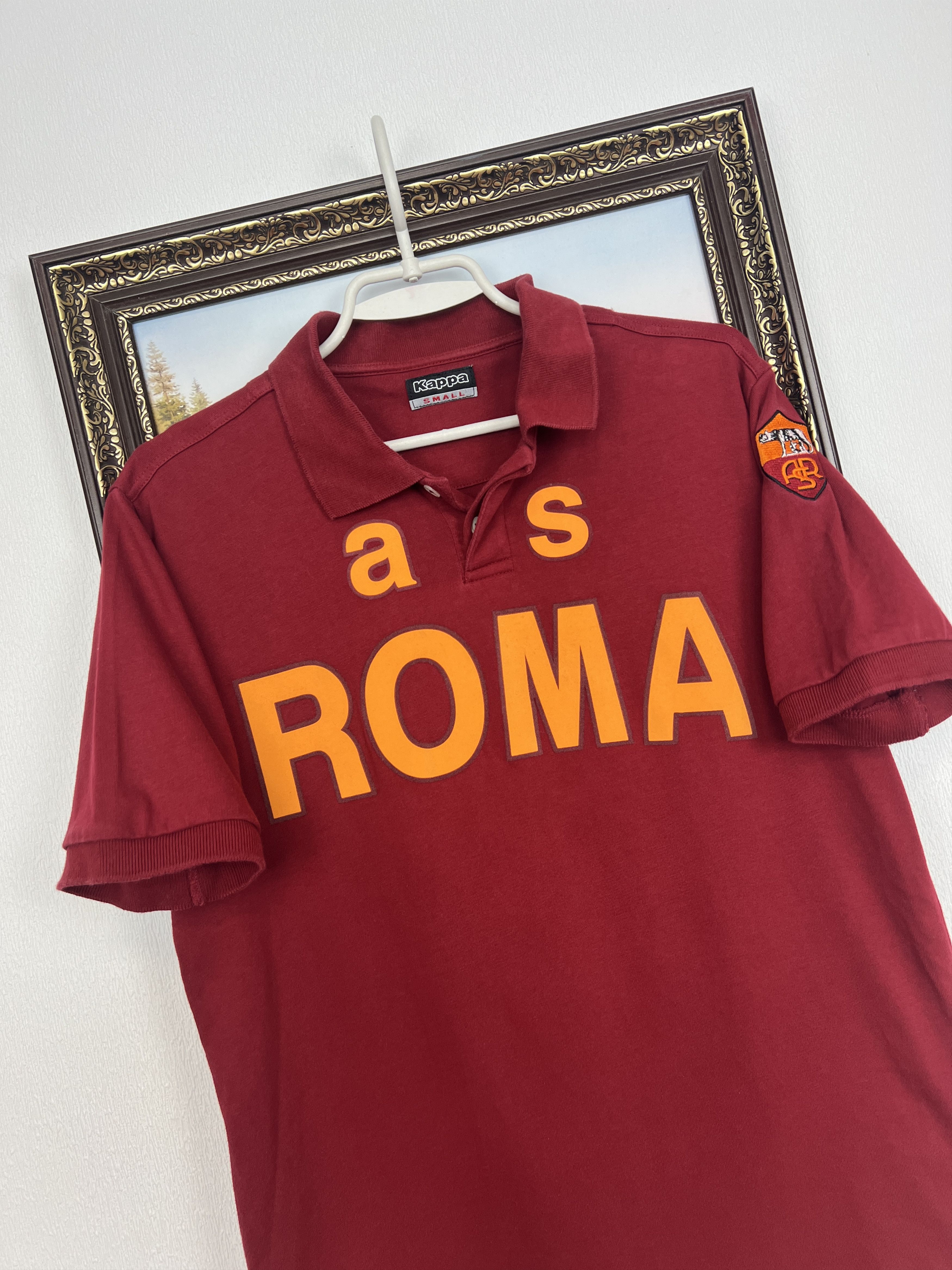 Kappa Vintage Kappa AS Roma Football Jersey Soccer Polo Tee Size US S / EU 44-46 / 1 - 4 Thumbnail