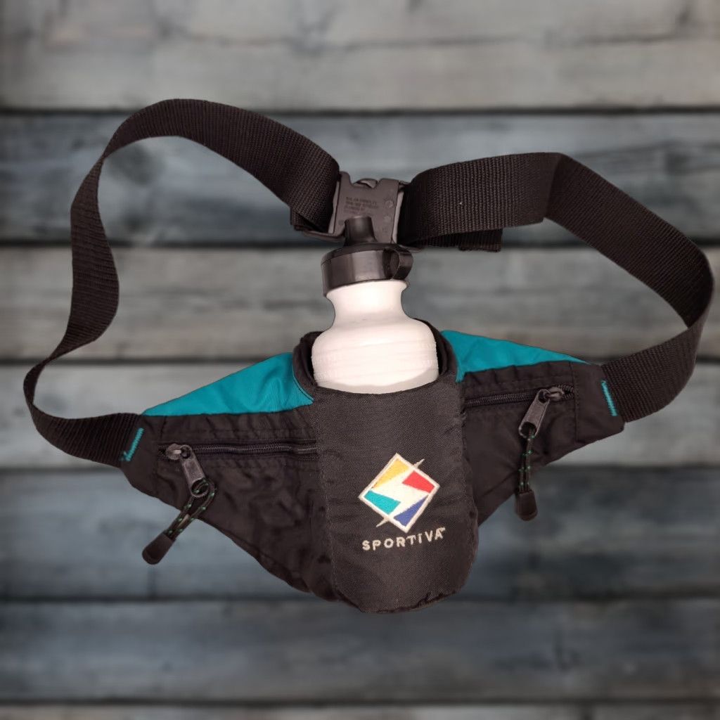 La Sportiva VINTAGE Sportiva Waist Bag Fanny Pack Bag Belt 32" 90s Black Unisex Adults Medium Men Women Size ONE SIZE - 1 Thumbnail
