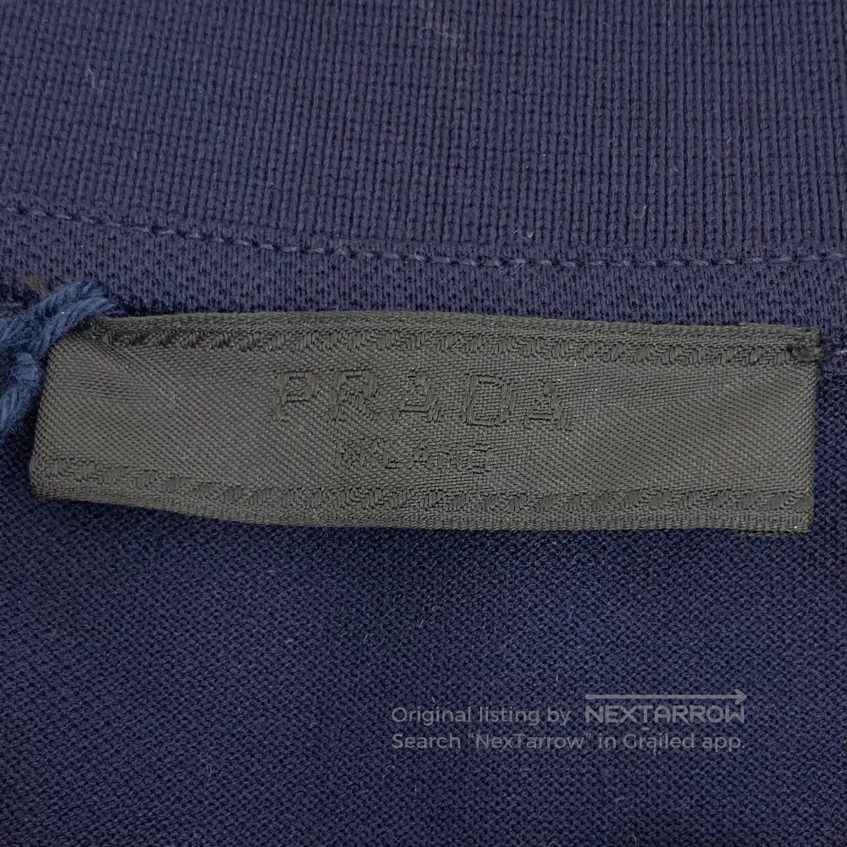 Prada Prada Navy Cotton Short-Sleeve Polo Shirt. Size US M / EU 48-50 / 2 - 5 Thumbnail