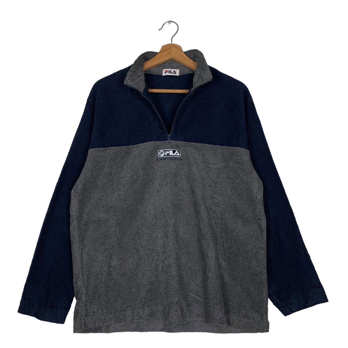 Fila FILA Center Logo Half Zip Pullover Fleece Sweater #0019-C1 Size US M / EU 48-50 / 2 - 11 Thumbnail