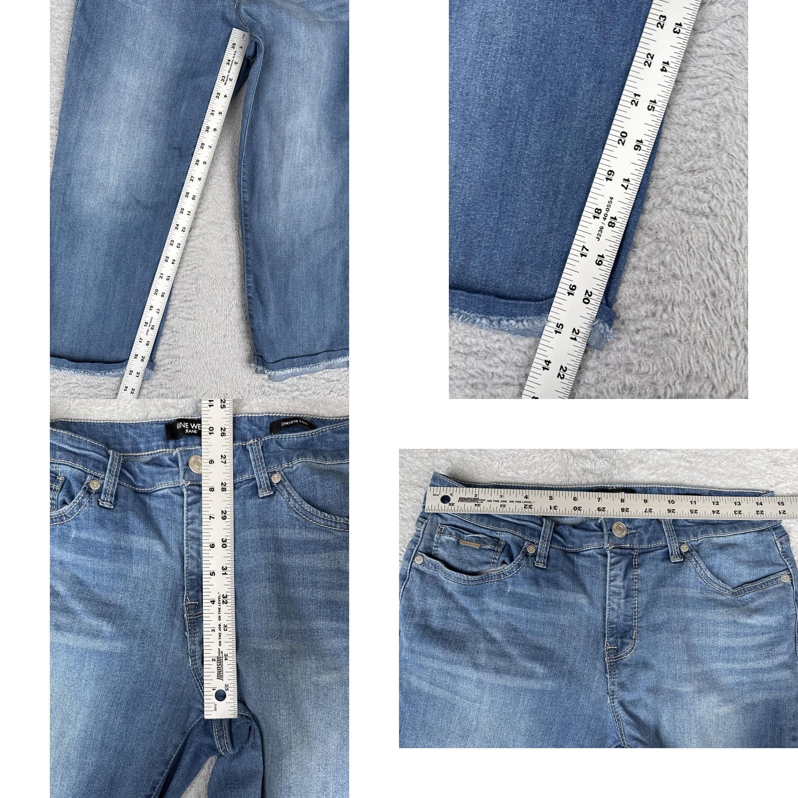 Nine West Nine West Chrystie Capri Jeans Womens 6 Blue Denim Mid Rise 5-Pocket Stretch Capris Size 28" / US 6 / IT 42 - 8 Thumbnail