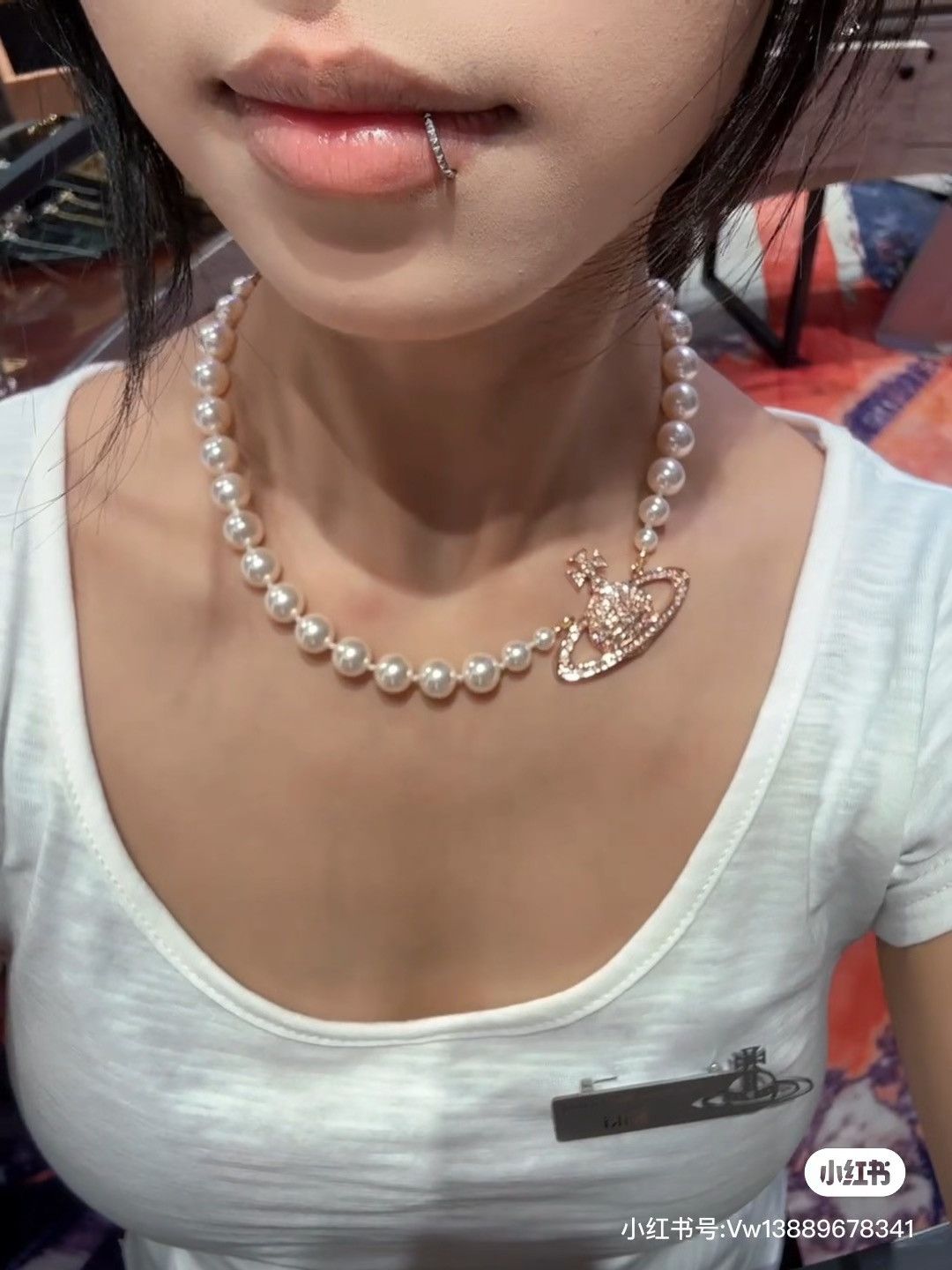 Vivienne Westwood Vivienne Westwood One-Row Pearl Bas Relief Choker Size ONE SIZE - 9 Thumbnail