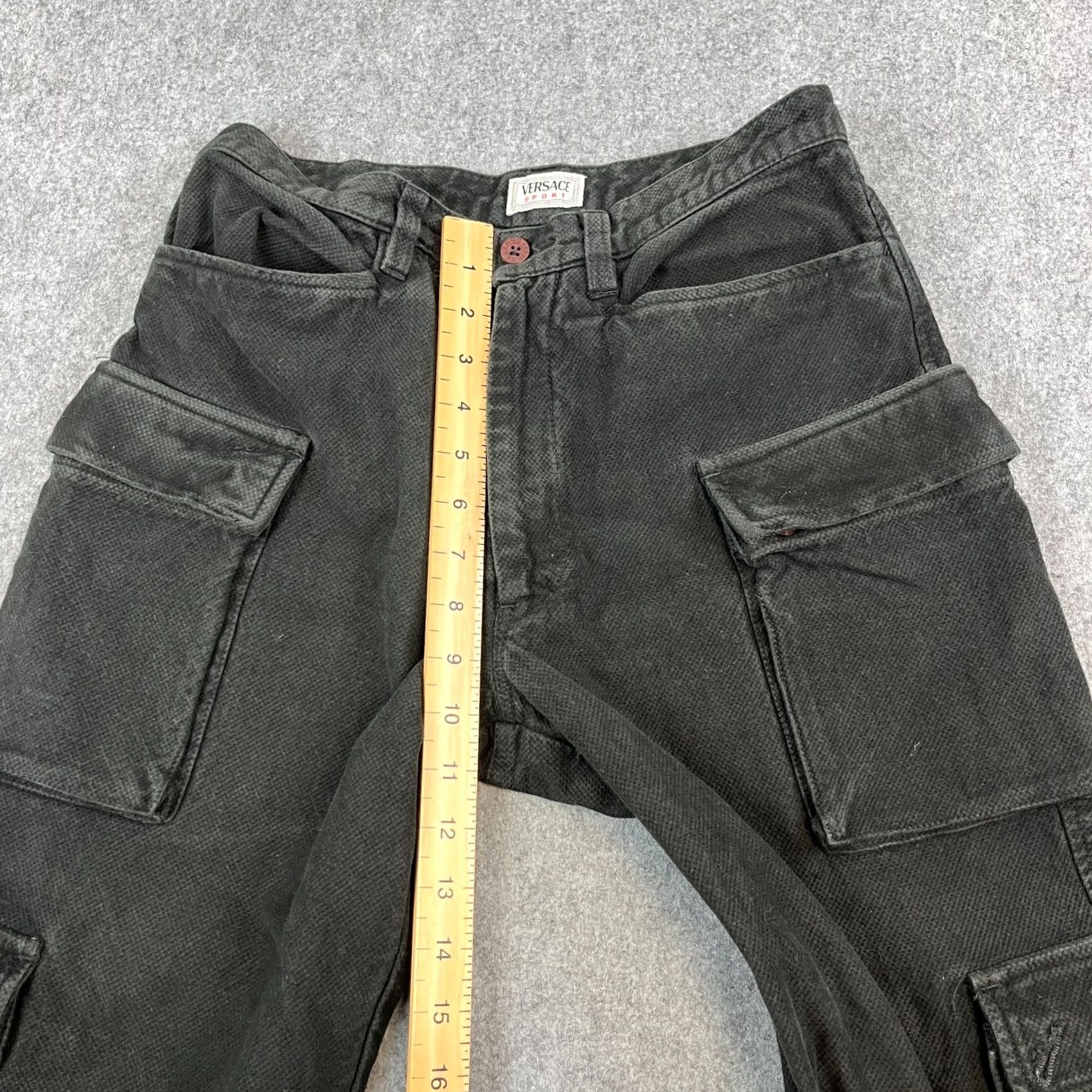 Versace Versace Jeans 28 32 Grey Dark Denim 5-Pocket Button Closure Vintage Italy Men Jeans Size US 28 / EU 44 - 5 Thumbnail