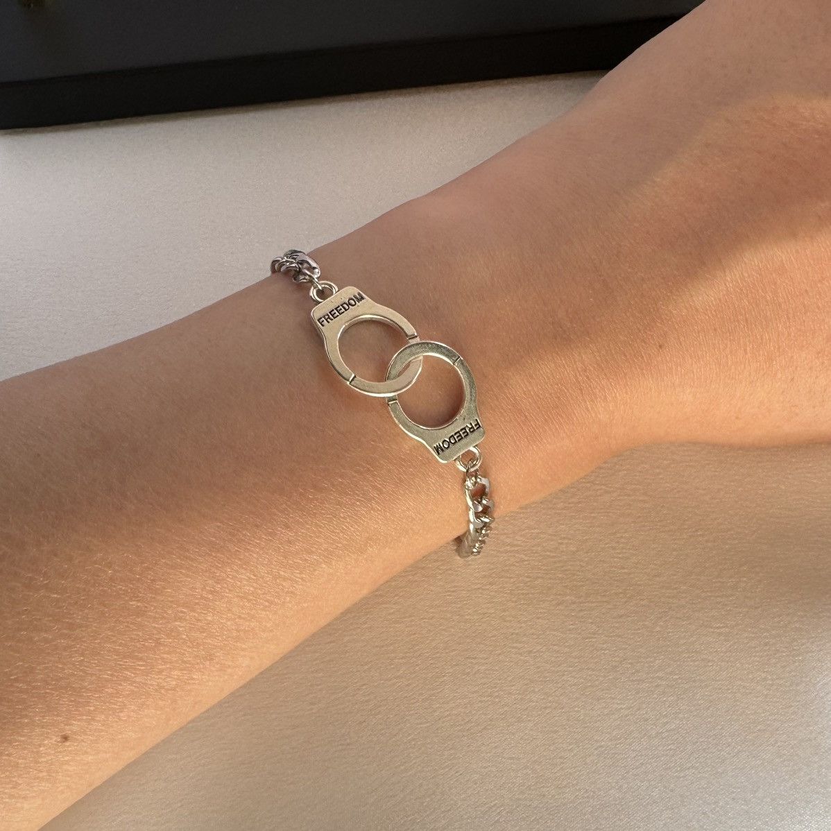 Other Handcuff Link Chain Bracelet for Men Women,Unisex Style Size ONE SIZE - 5 Thumbnail
