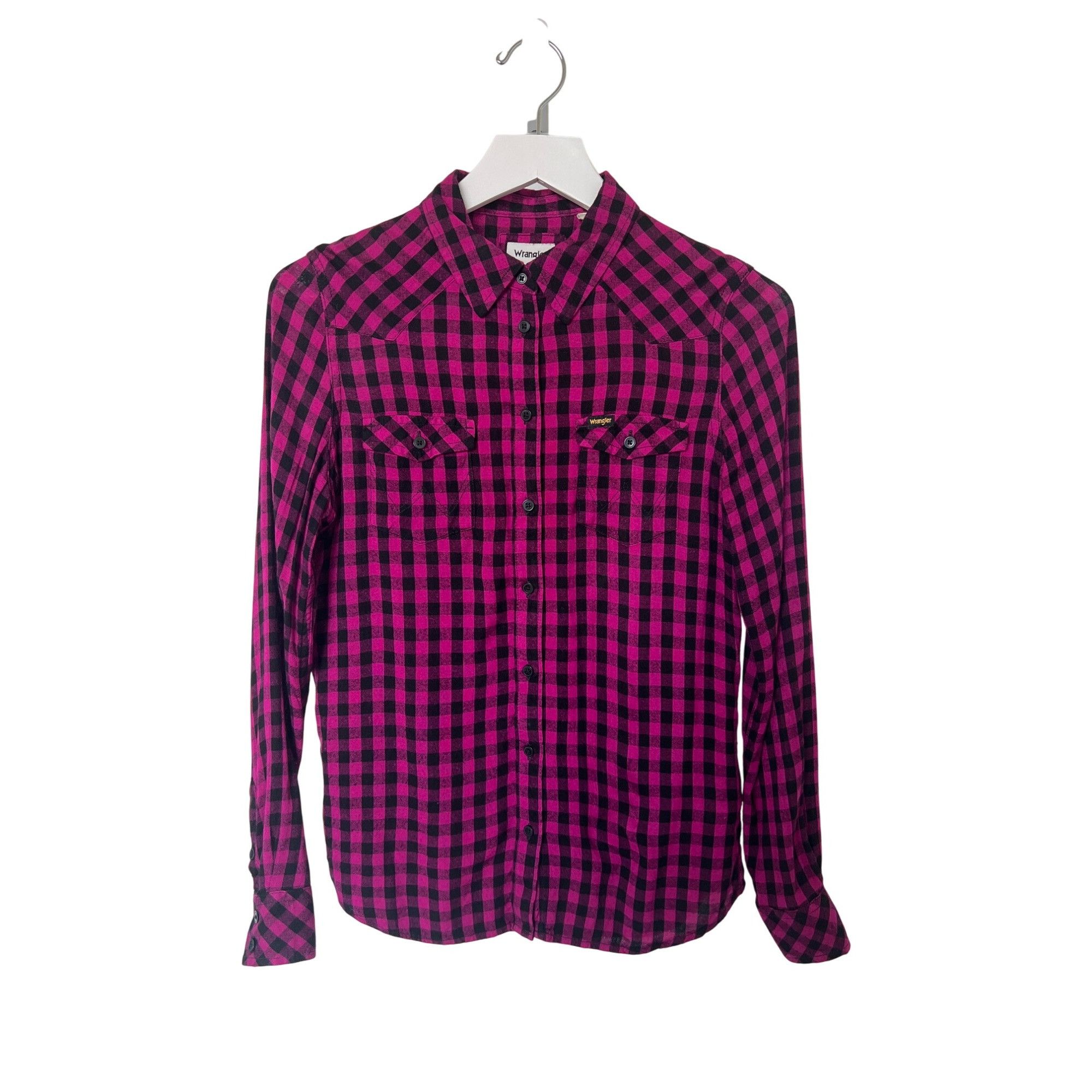 Wrangler Wrangler Pink & Black Plaid Button-Up Long Sleeve Shirt Size XS / US 0-2 / IT 36-38 - 1 Thumbnail
