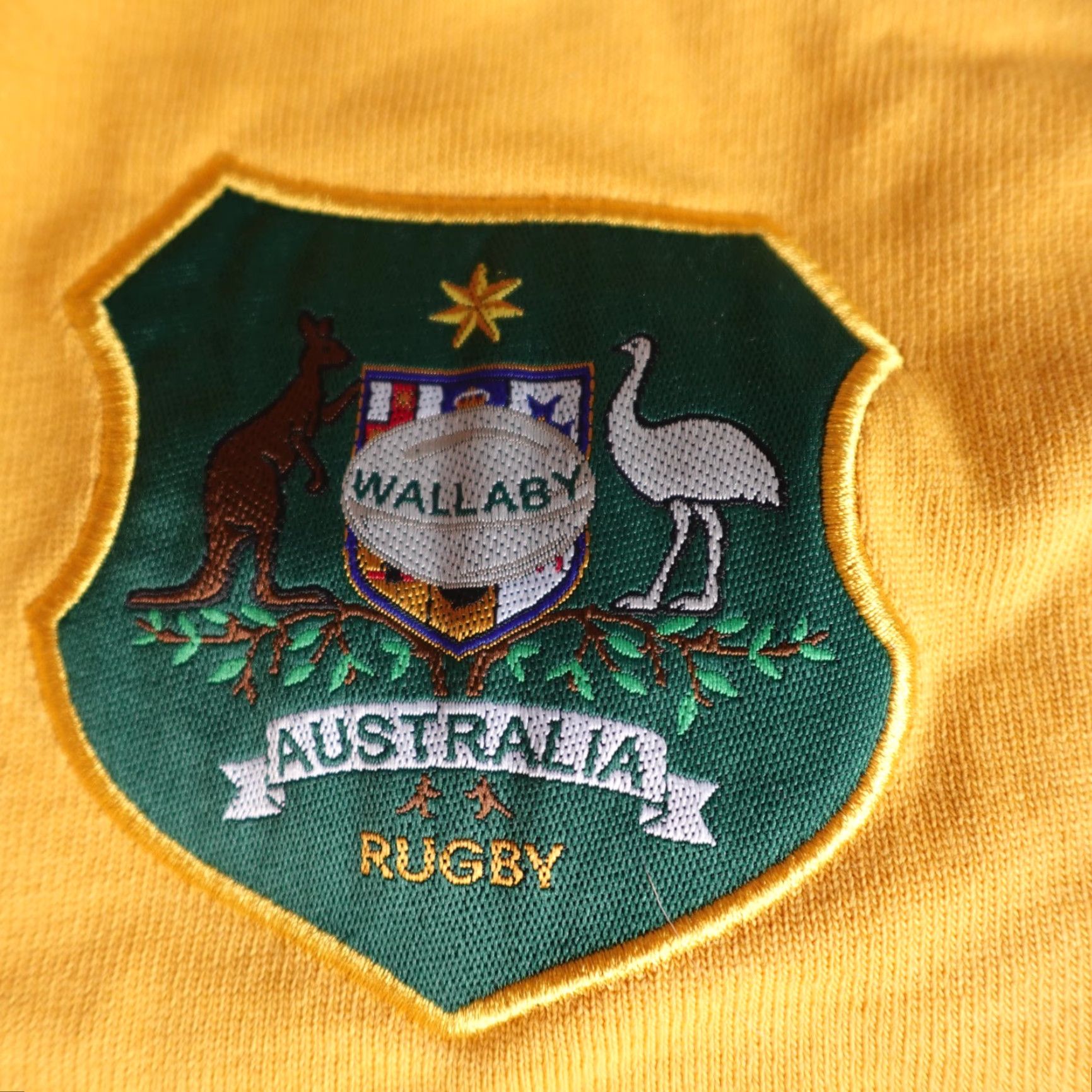 Asics VINTAGE ASICS Wallabies Rugby Shirt L Blue Polo Embroidered Raglan Long Sleeve Button Collared Cotton Knit Men's Shirt Rugby 90s Size US L / EU 52-54 / 3 - 2 Thumbnail
