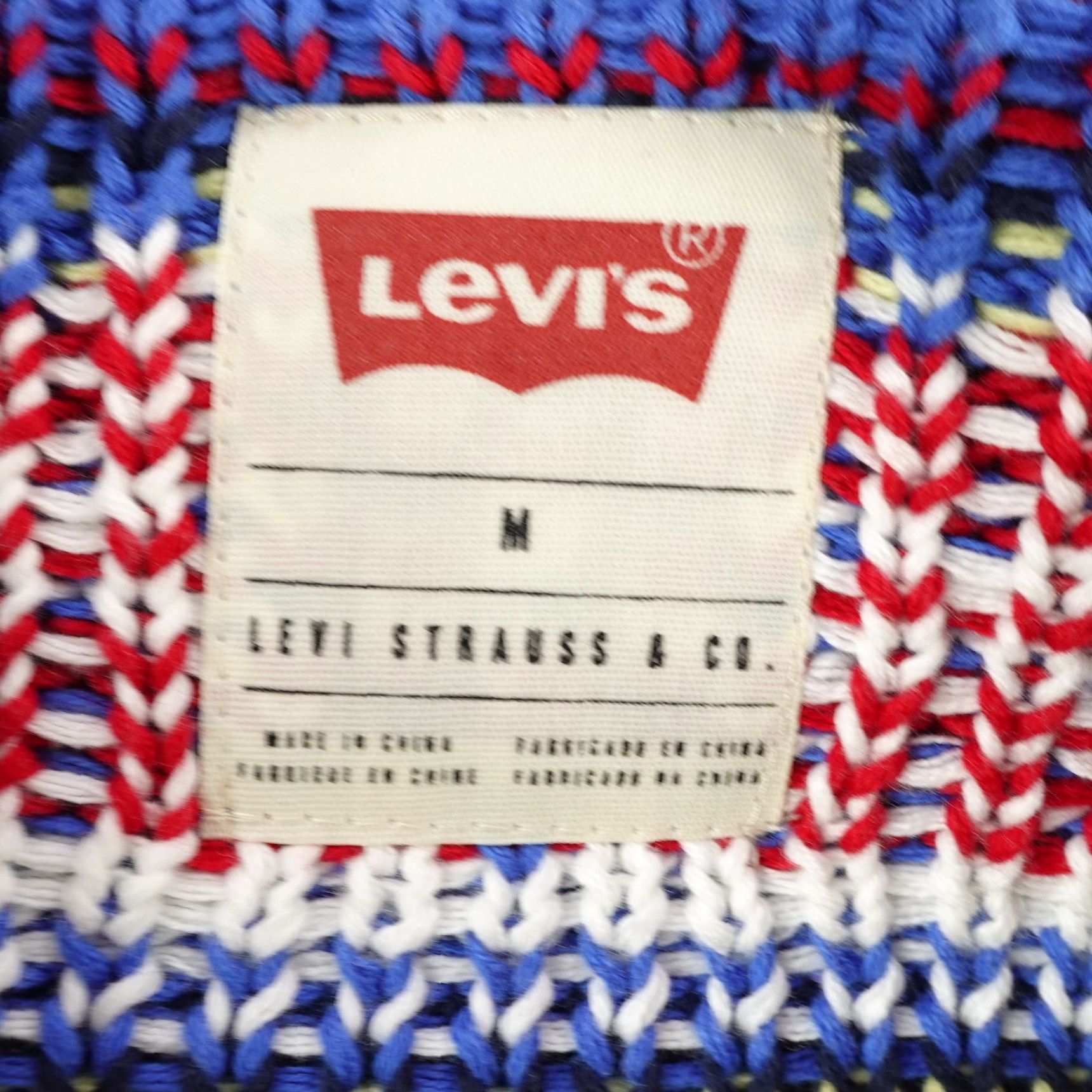 Levi's VINTAGE Levi's Sweater Shirt Mens M Blue Fair Isle Geometric Holiday Pullover Crew Neck 80s 90s Mens Size US M / EU 48-50 / 2 - 7 Thumbnail