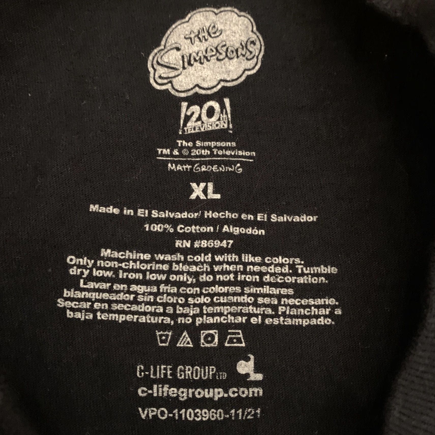 Vintage VINTAGE The Simpsons Living Room Shirt Adult XL Black Men The Simpsons T-Shirt XL Black Size US XL / EU 56 / 4 - 3 Thumbnail
