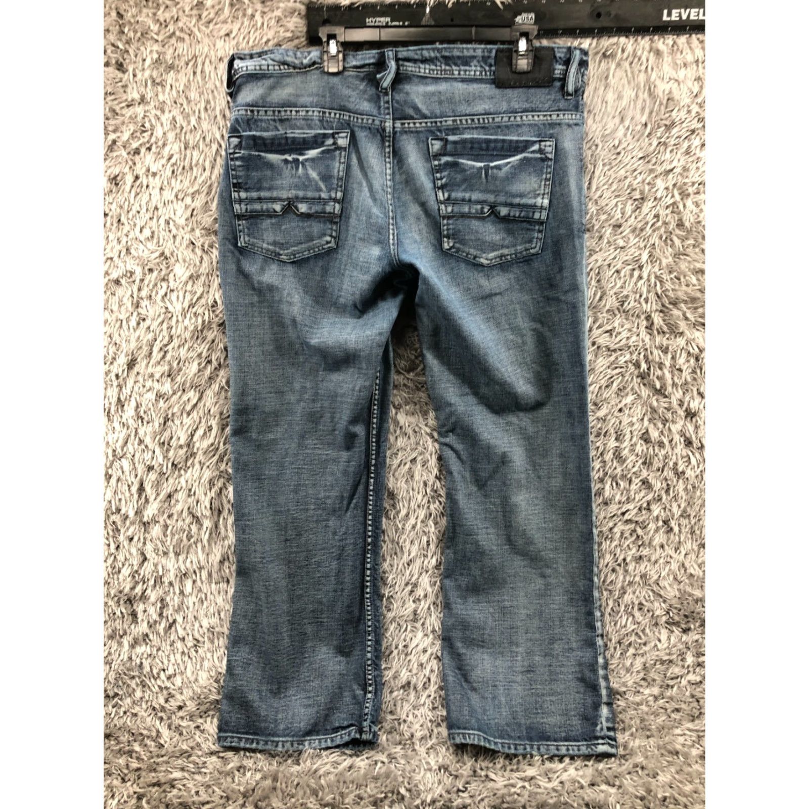 Vintage Buffalo Jeans Buffalo Bootcut Jeans 38 Mens Mid Rise Medium Wash Blue Denim 5-Pocket Regular Fit Baggy? Size US 38 / EU 54 - 5 Thumbnail
