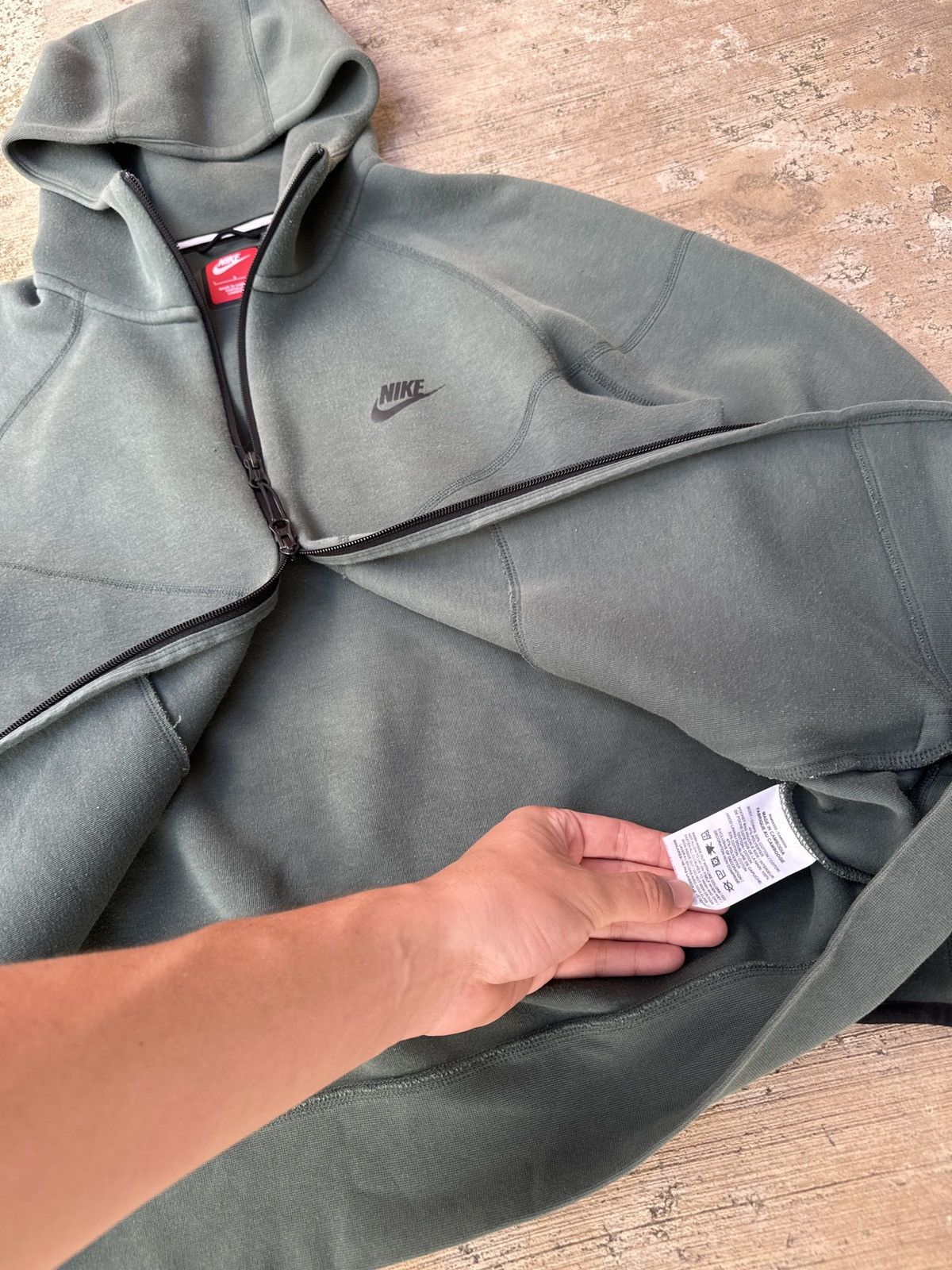 Nike Y2k Dark Forest Green Nike Tech Zip-up Jacket Drill y2k Size US L / EU 52-54 / 3 - 4 Thumbnail