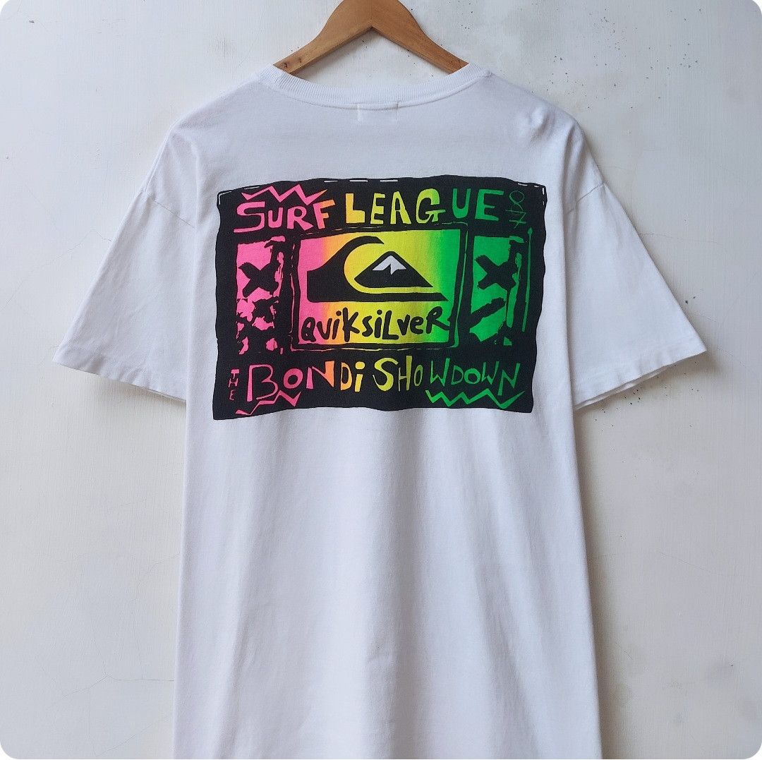 Quiksilver Vtg 90s QUIKSILVER Surf Beach Tshirt Size US M / EU 48-50 / 2 - 4 Thumbnail