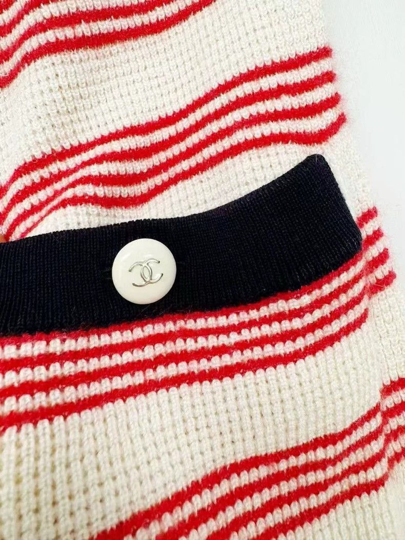 Chanel Chanel Striped Short Sleeve Dress Size XXS / US 00 / IT 34 - 3 Thumbnail