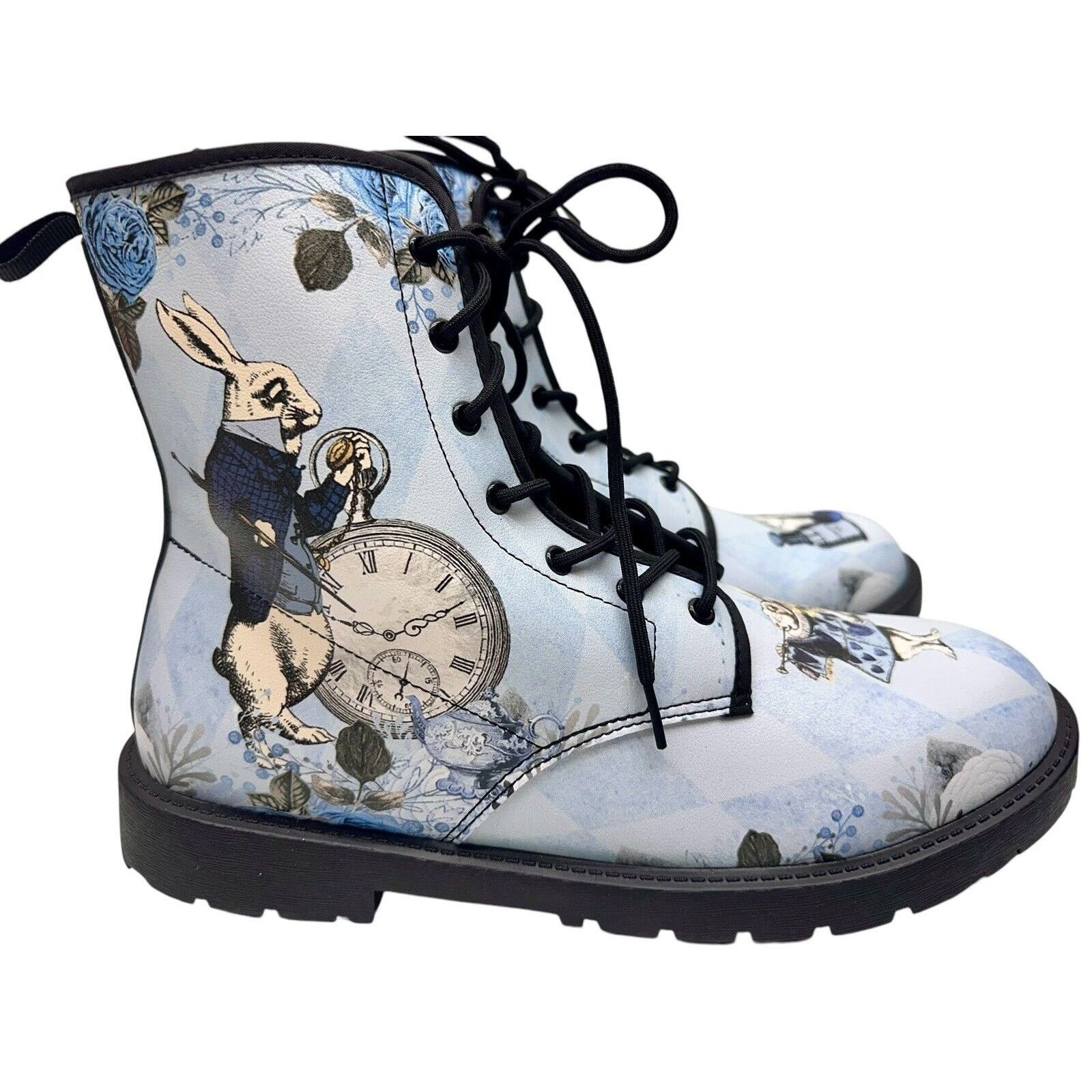 Alice Hollywood Blue Alice in Wonderland Boots (JPREGB2) Sz-11 Men’s Size US 11 / EU 44 - 4 Thumbnail