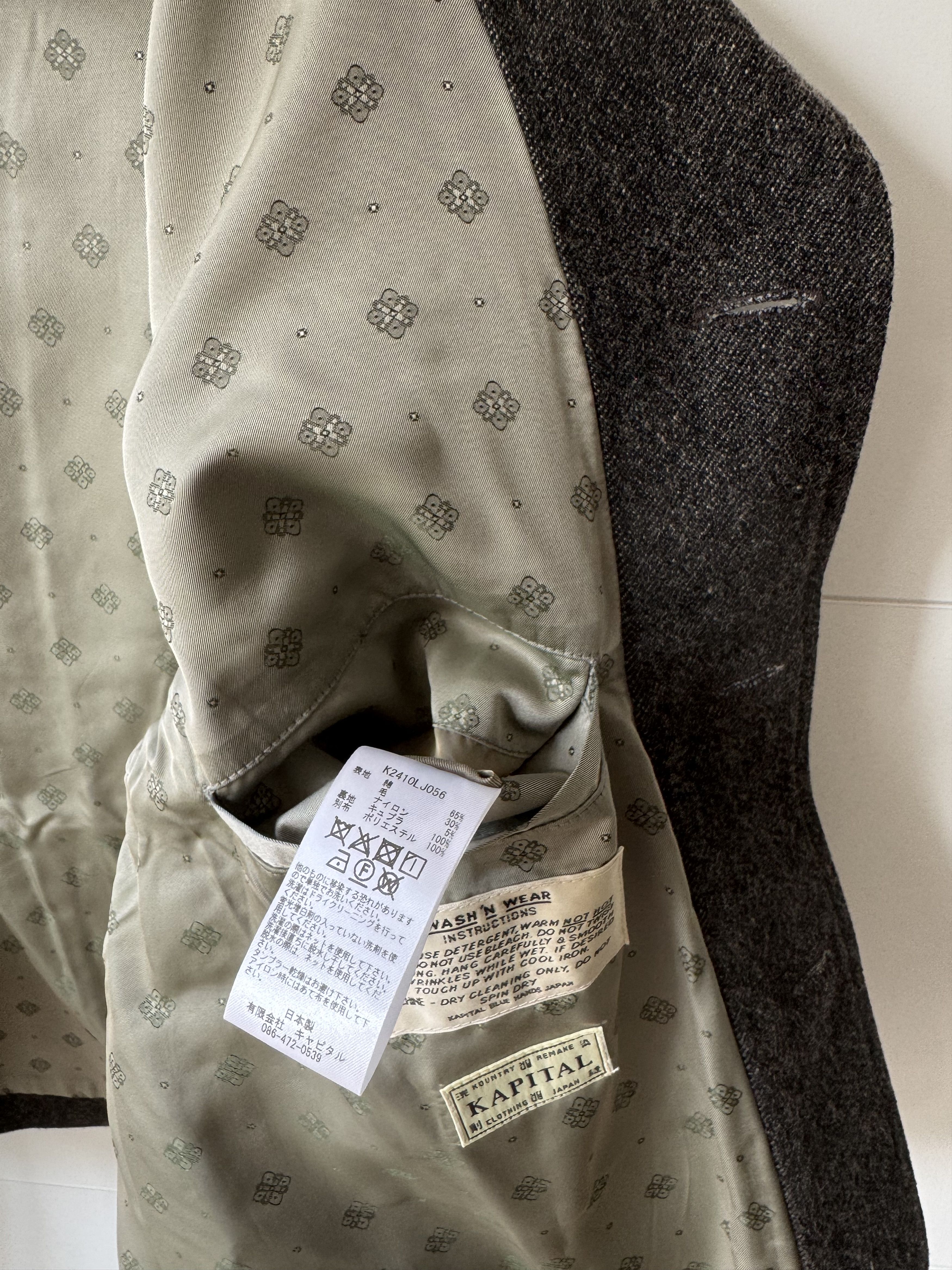 Kapital [3] Twill Aged Wool Baba Sawyer Jacket in Charcoal Size US L / EU 52-54 / 3 - 7 Thumbnail