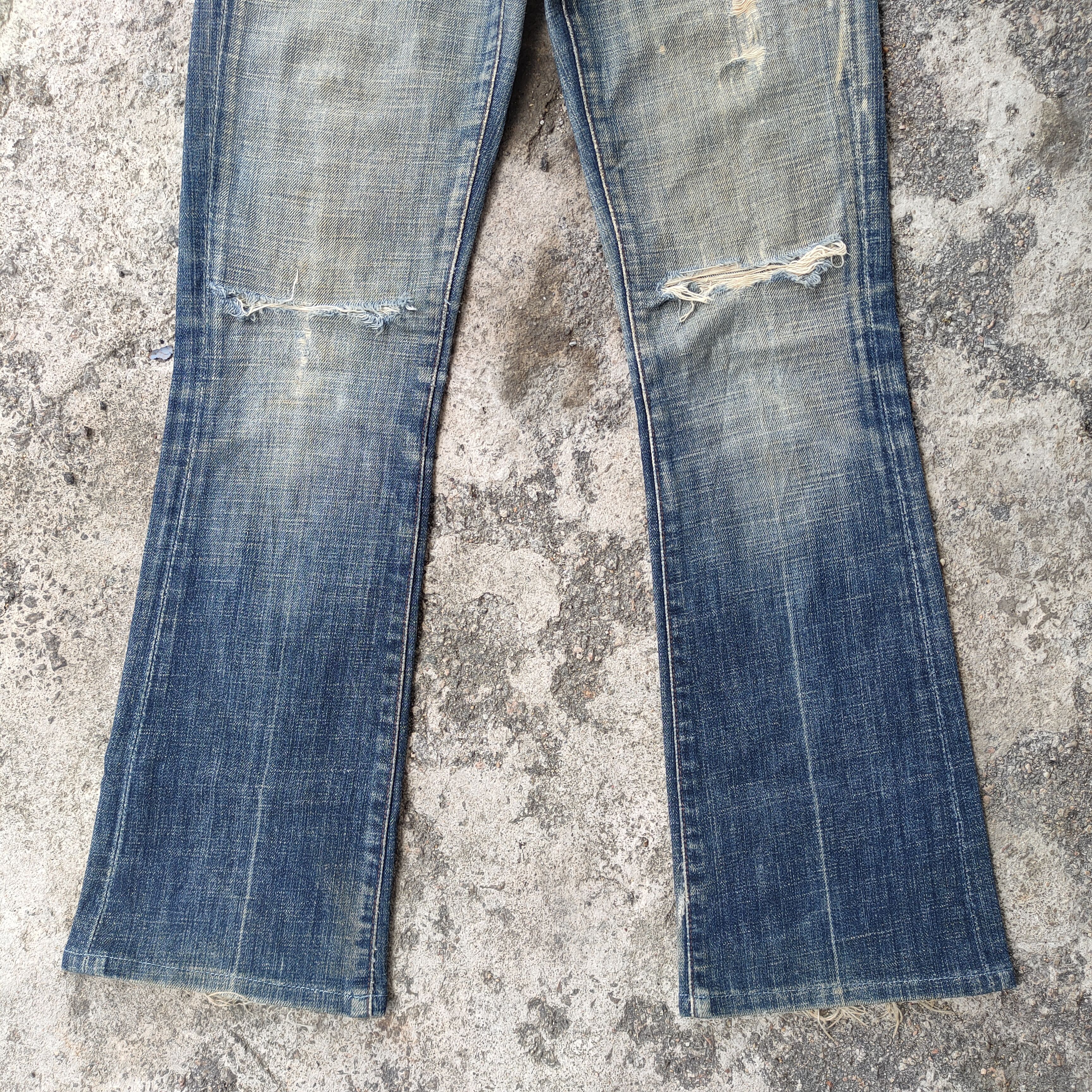 7 For All Mankind BOOTCUT 7 FOR ALL RIPPED FADED JEANS DENIM PANTS Size US 26 / EU 42 - 3 Thumbnail