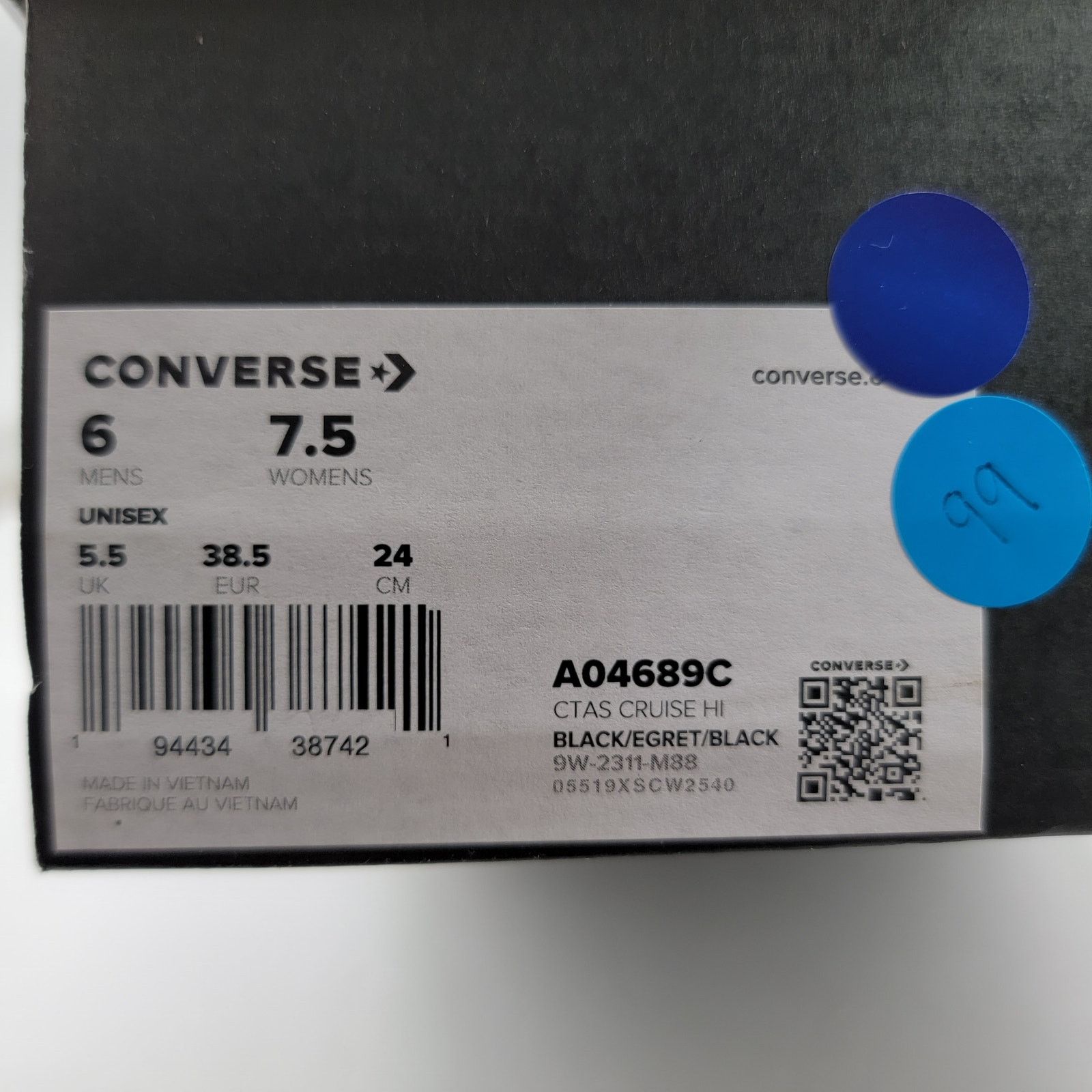 Converse Converse CTAS Cruise High Black Men's Size 6 - New in Box Size US 6 / EU 39 - 11 Thumbnail