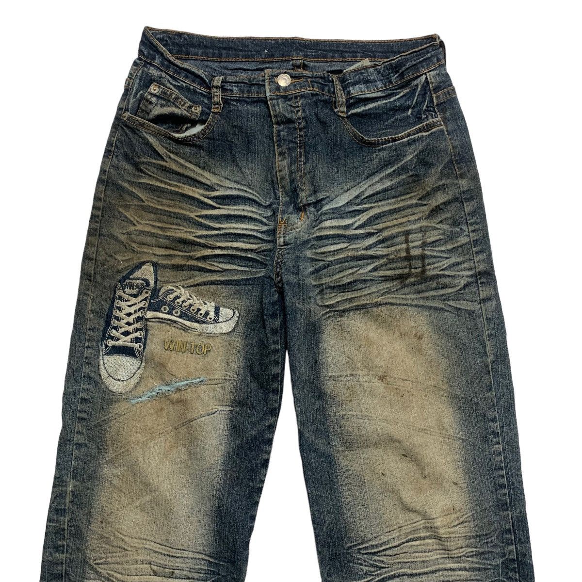 Japanese Brand Japanese Brand Wintop Embroidery Shoe Jeans Size 30" / US 8 / IT 44 - 3 Thumbnail