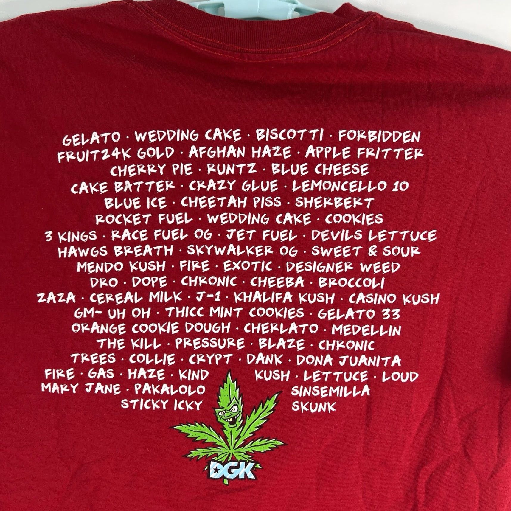 DGK DGK T-Shirt Adult L Red Shirt Mens 90s Art Hip Hop Alice in Wonderland Graphic Print Logo Vintage No Size US L / EU 52-54 / 3 - 4 Thumbnail