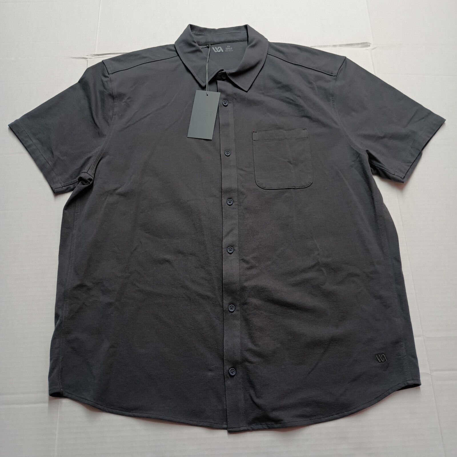 Other VRST Men's Refined Knit Button Up SS Shirt Men's XL Charcoal Size US XL / EU 56 / 4 - 1 Thumbnail