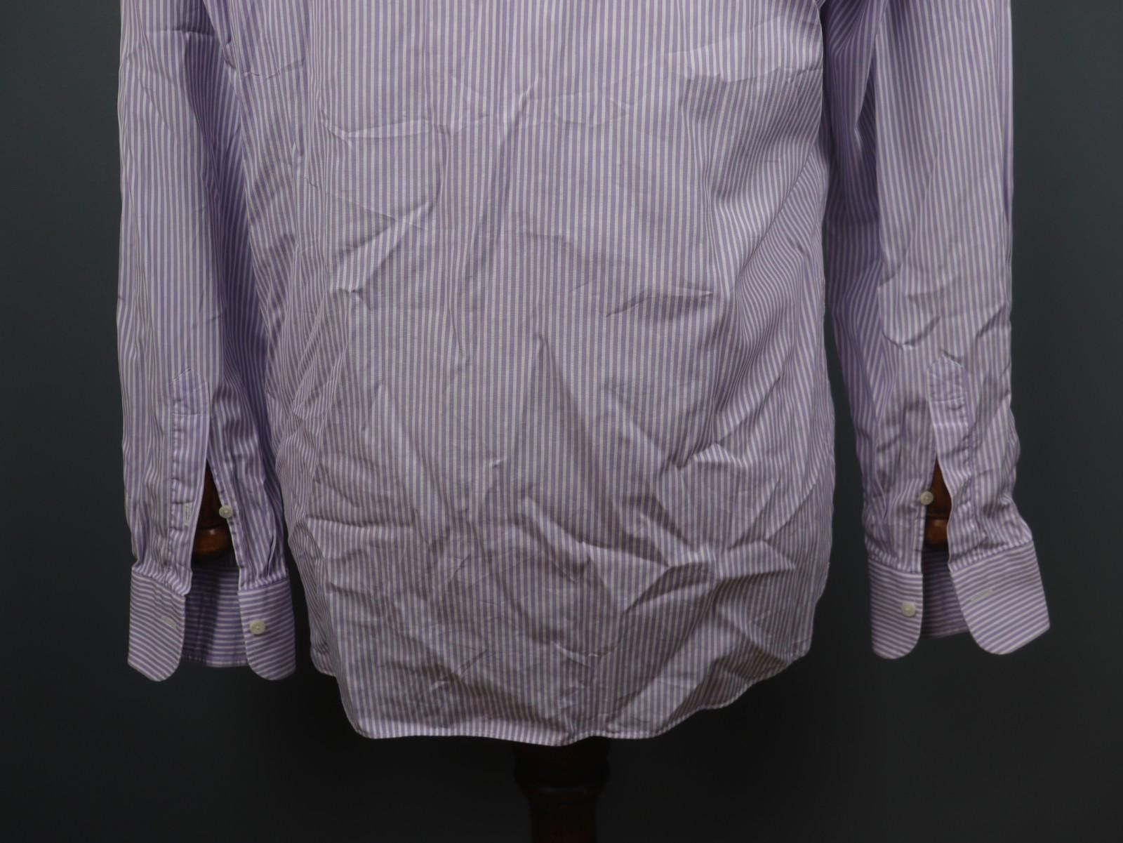 Ermenegildo Zegna Ermenegildo Zegna Pink White Striped Dress Shirt Size 40 Size 38R - 9 Thumbnail