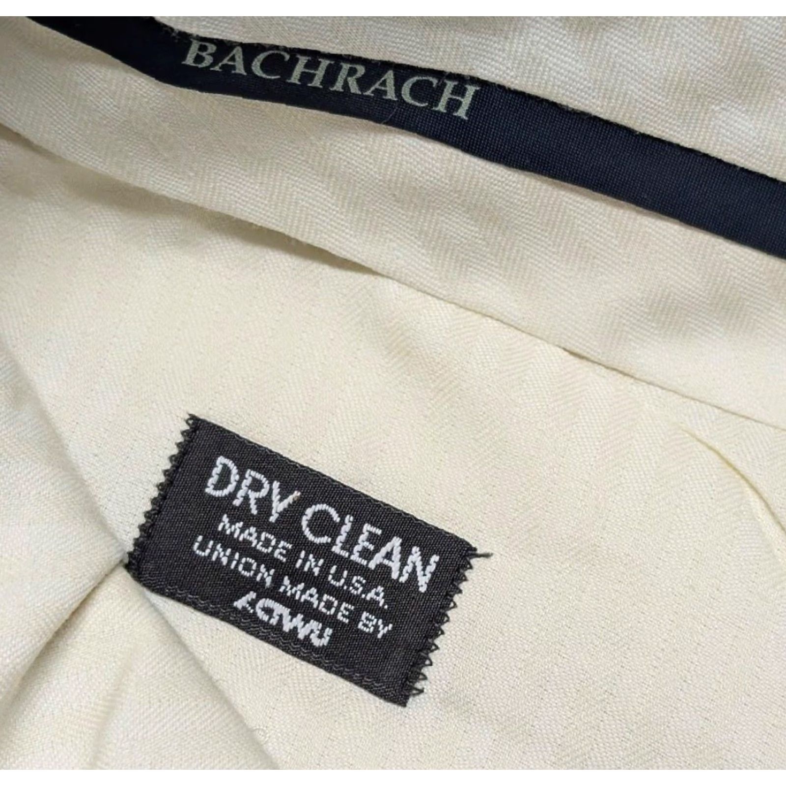 Vintage VINTAGE Bachrach dress pants 42x30 Swing pleated wool baggy loose cream off-white Swing 1950's Mens Size US 42 / EU 58 - 4 Thumbnail