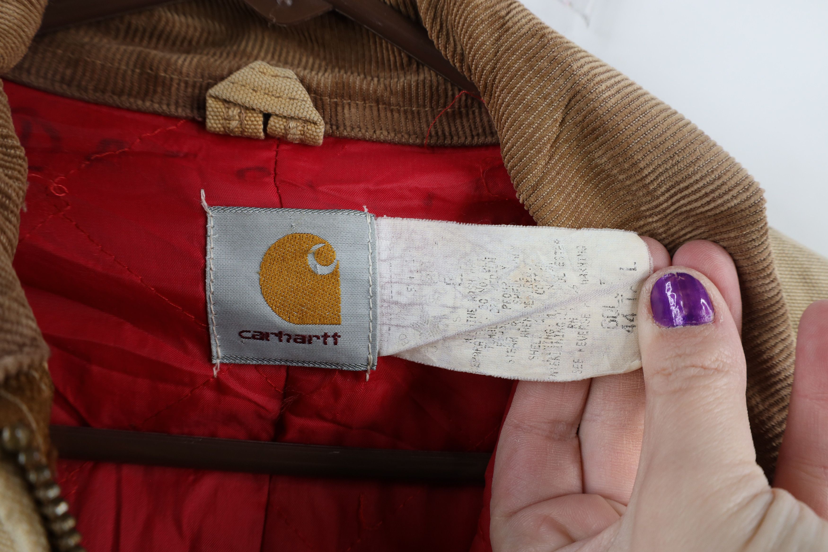 Carhartt × Vintage Vintage 90s Carhartt Quilted Detroit Jacket Duck Brown USA Size US L / EU 52-54 / 3 - 12 Thumbnail