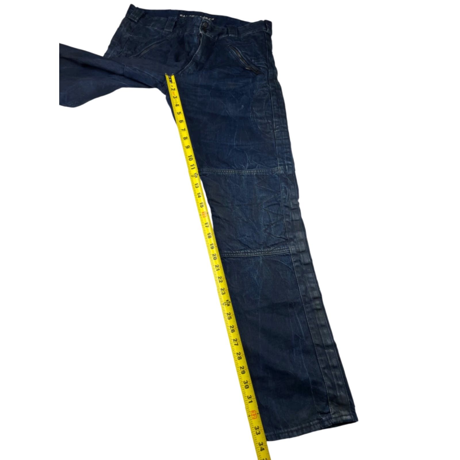 Ralph Lauren Ralph Lauren Black Label Jeans Distressed Moto Medium Wash Blue 34x34 Mens Regular 34x34 Distressed Jeans Size US 34 / EU 50 - 7 Thumbnail