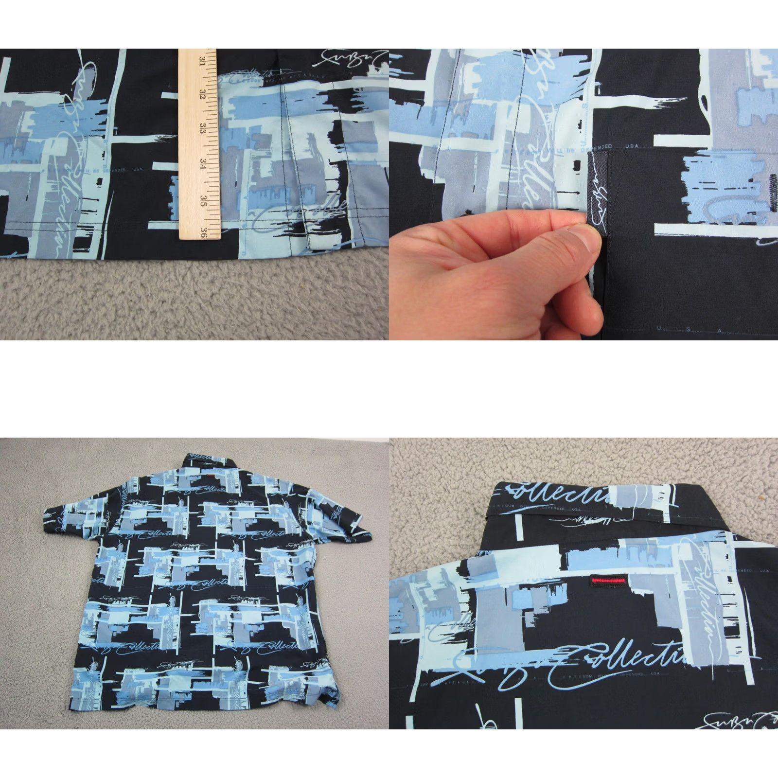 Fubu VINTAGE FUBU Shirt Adult 3XL Blue All Over Print AOP 90s Hawaiian Mens Shirt Size US XXL / EU 58 / 5 - 8 Thumbnail