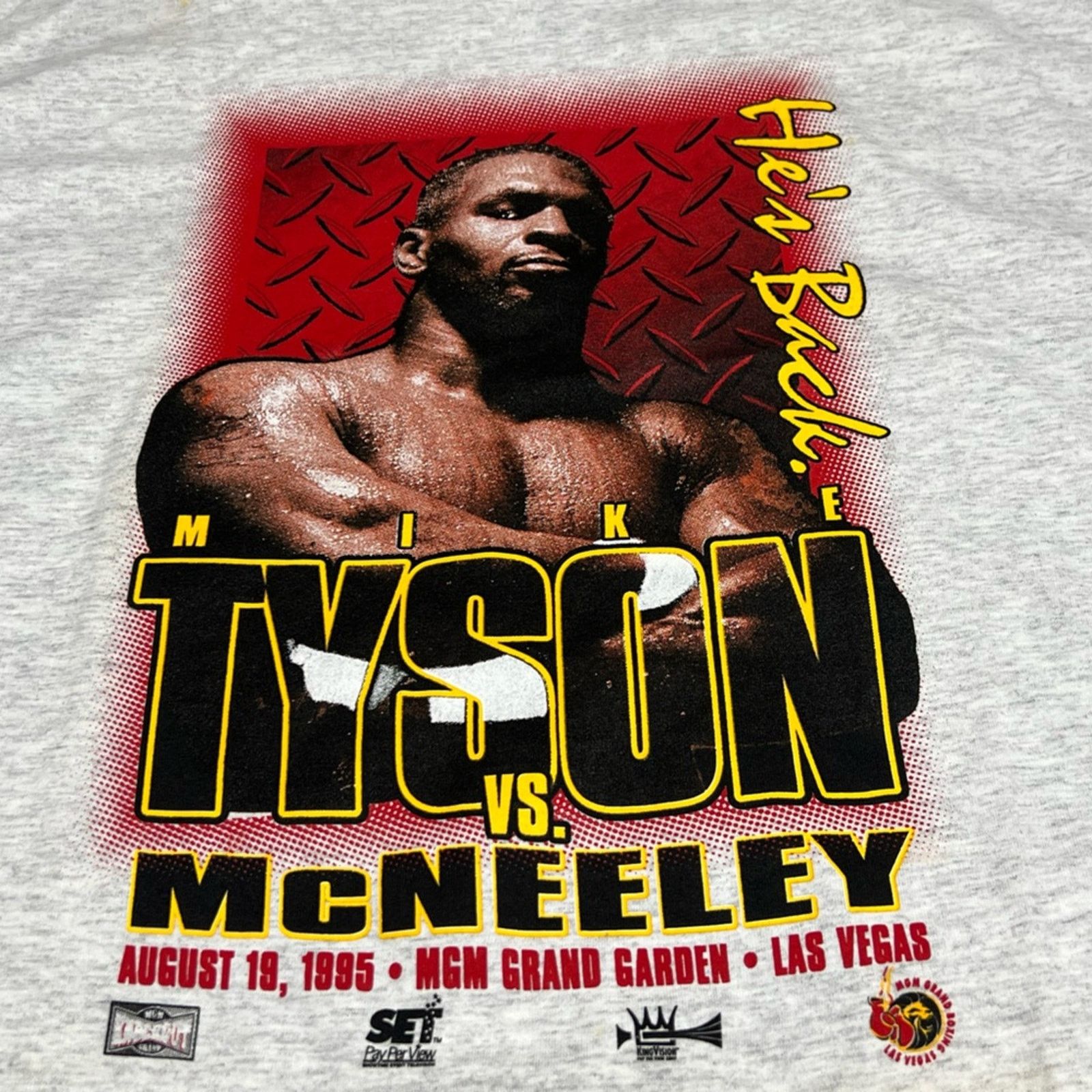 Tultex RARE VINTAGE 90s Mike Tyson vs McNeeley MGM Promo Tee - NWOT Size US XXL / EU 58 / 5 - 3 Thumbnail