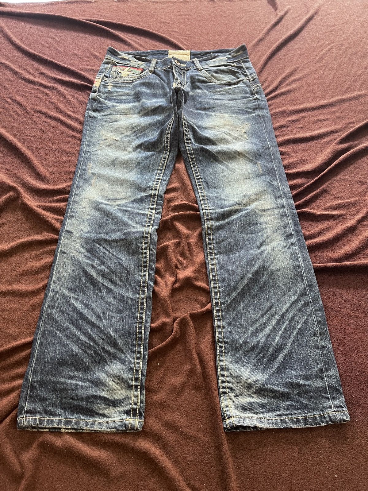Japanese Brand ❤️‍🔥 OPEN BINDING OFFER ❤️‍🔥yoshitomo Nara Lolita Faded Jeans Size US 31 - 3 Thumbnail