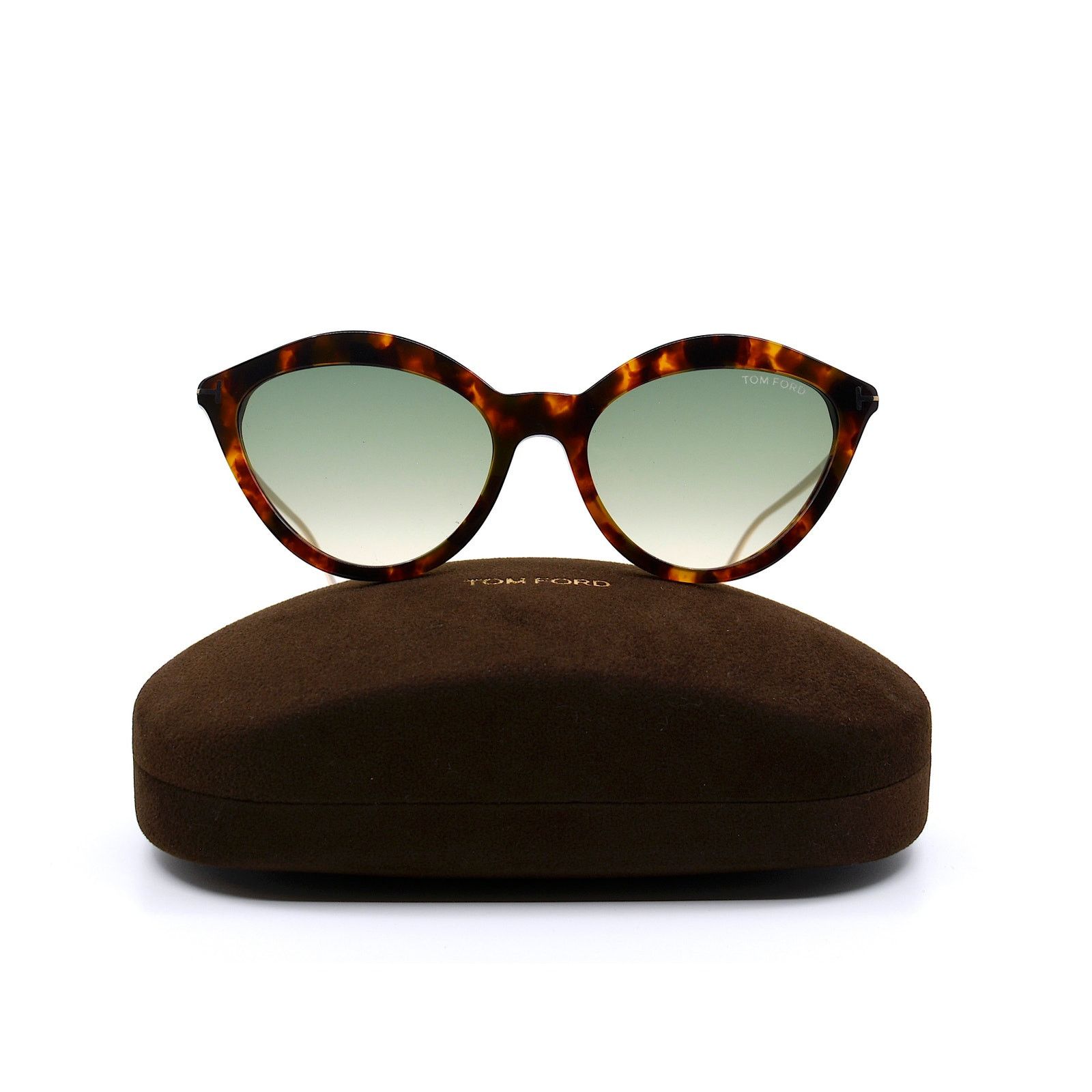 Tom Ford TOM FORD CHLOE TF663/S 55P HAVANA GREEN GRADIENT SUNGLASSES Size ONE SIZE - 6 Thumbnail